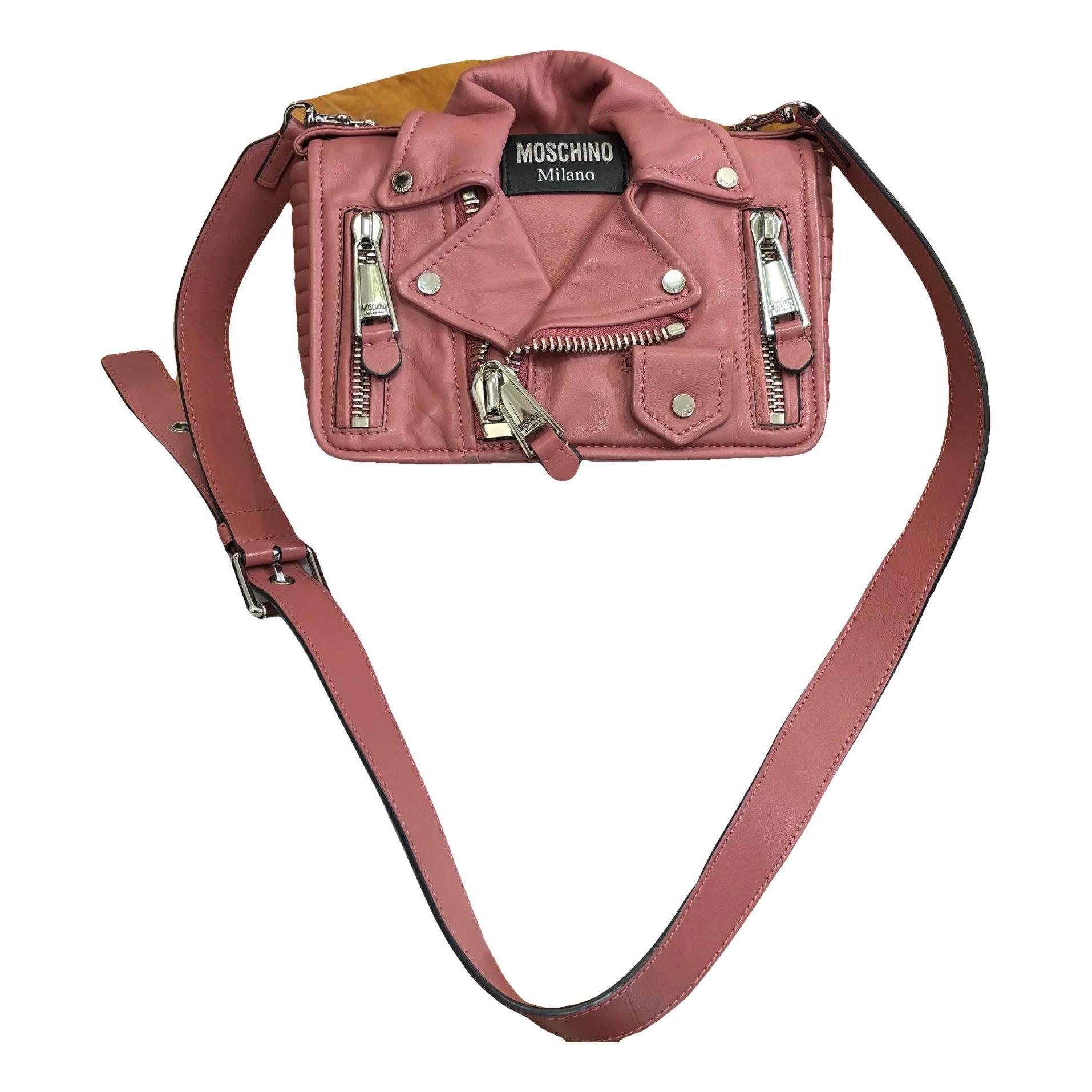 Biker leather crossbody bag