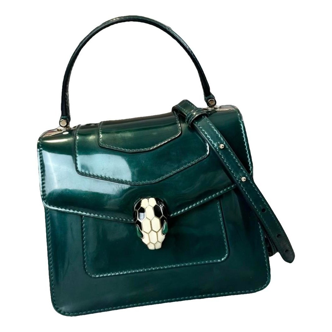Serpenti patent leather handbag