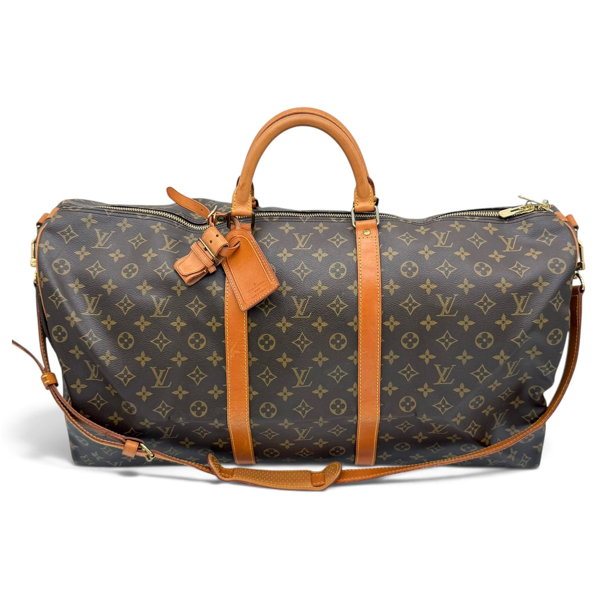 Keepall leather travel bag