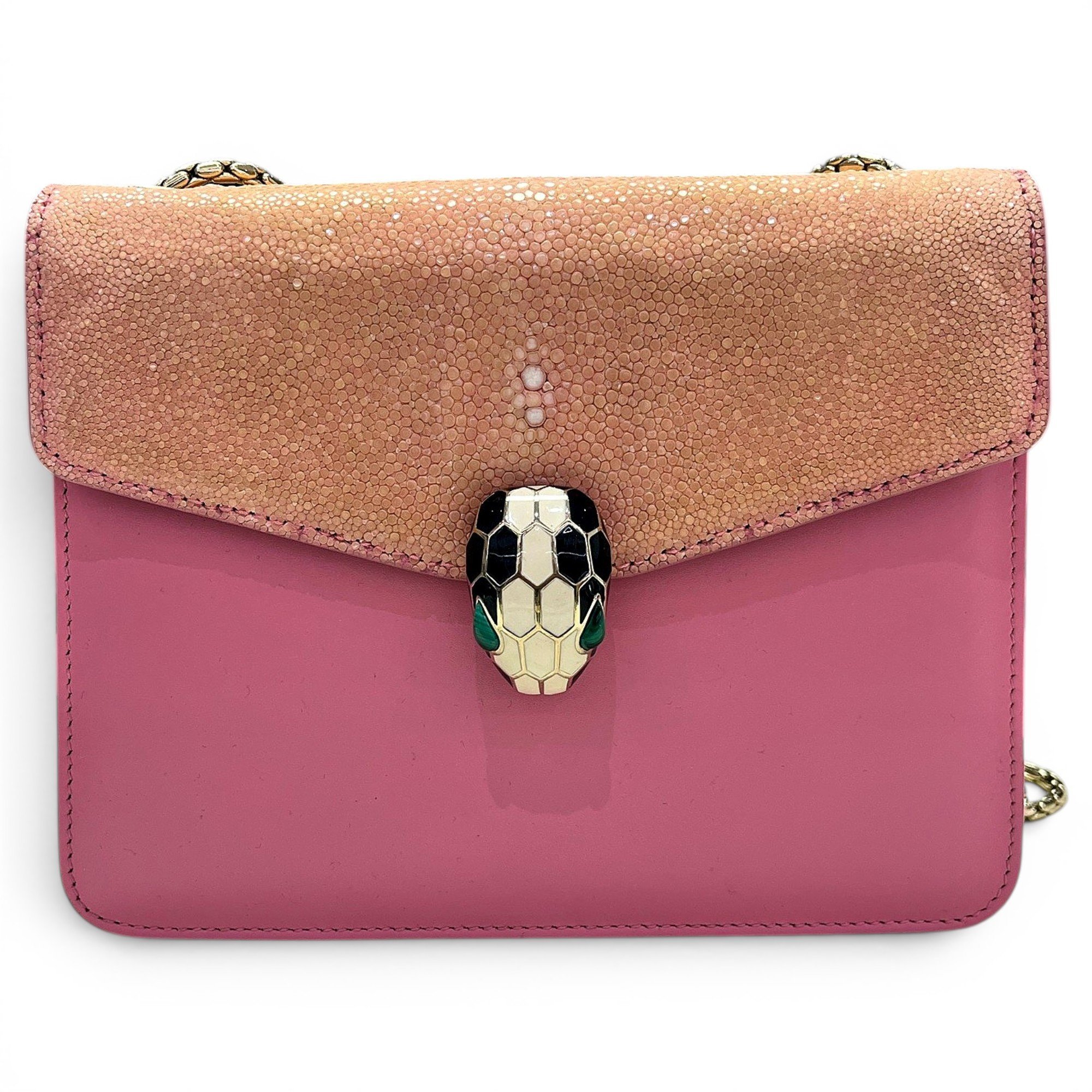 Serpenti leather handbag