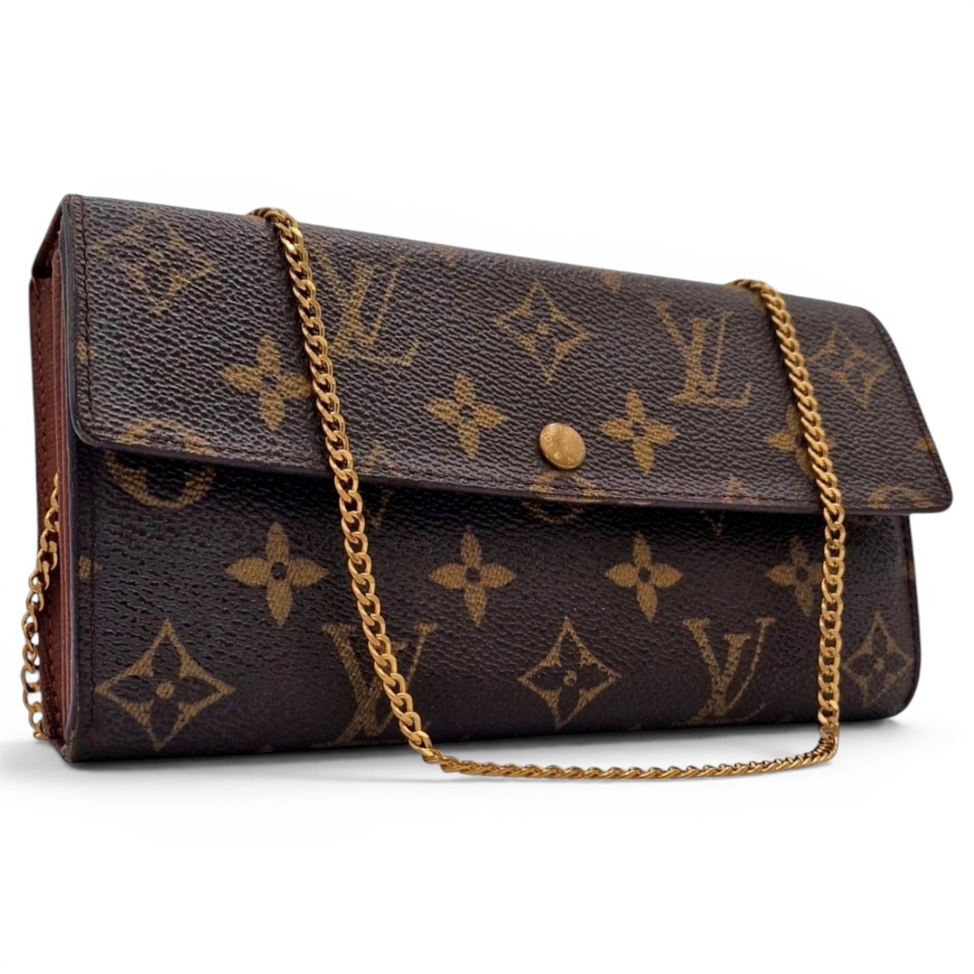 Leather clutch bag