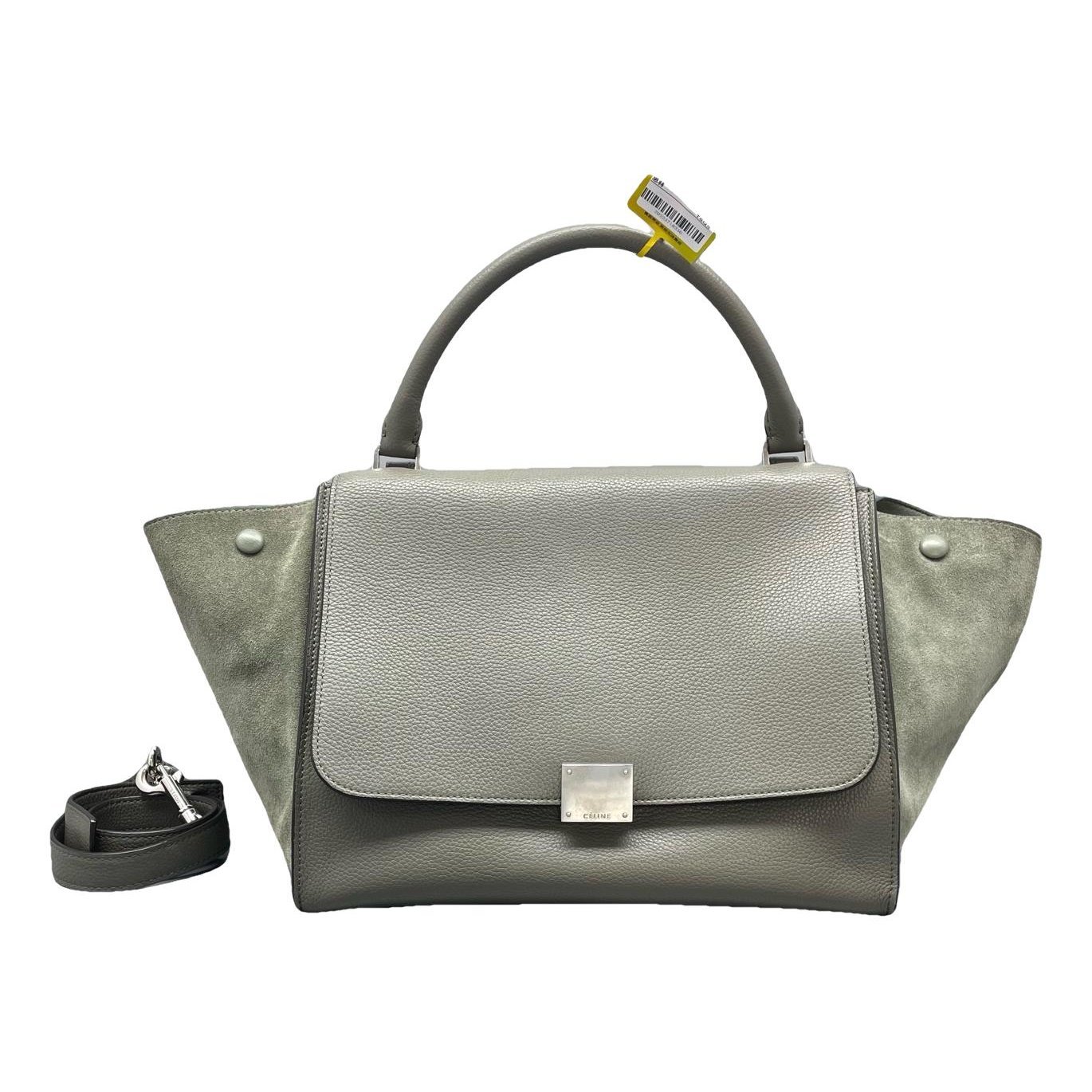 Trapèze leather handbag