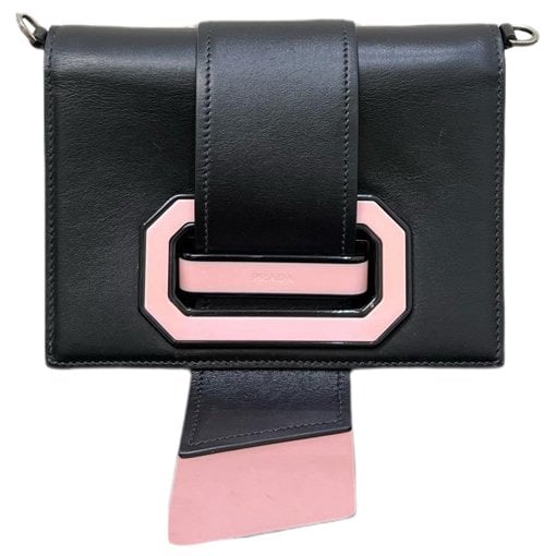 Ribbon leather handbag