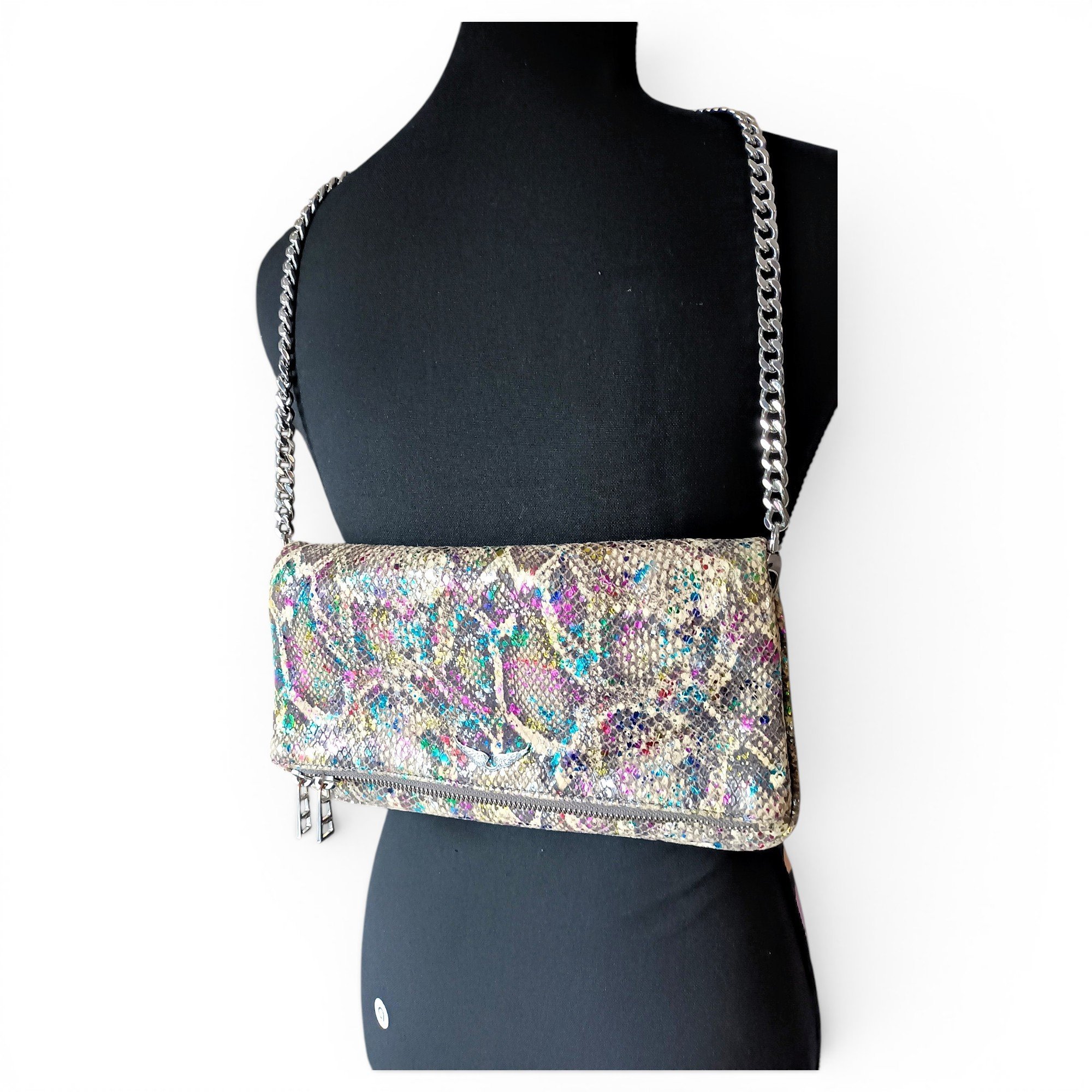 Rock leather crossbody bag