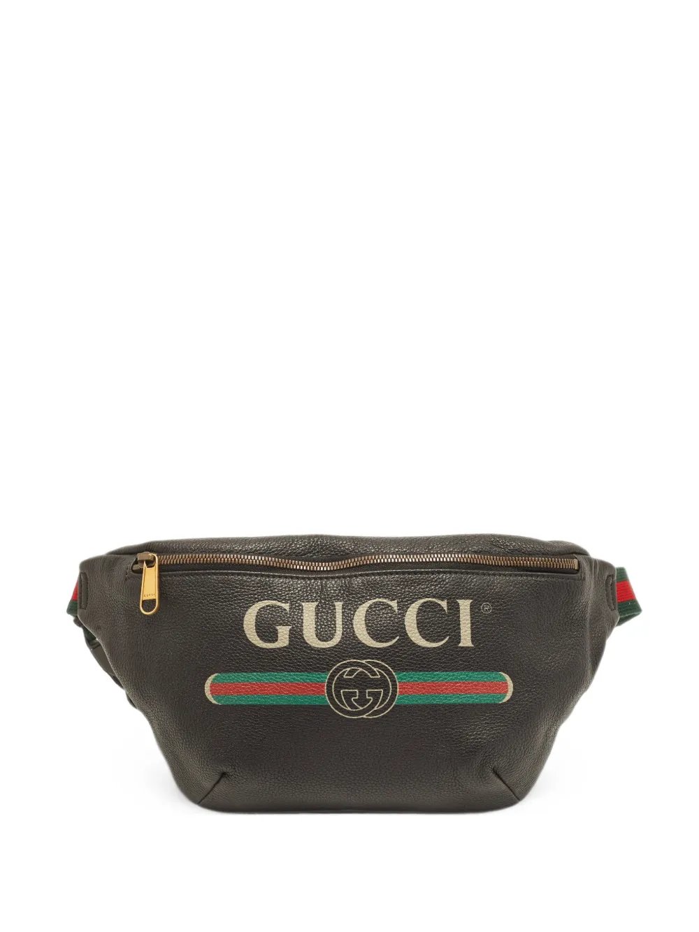 logo-print Web-detail belt bag