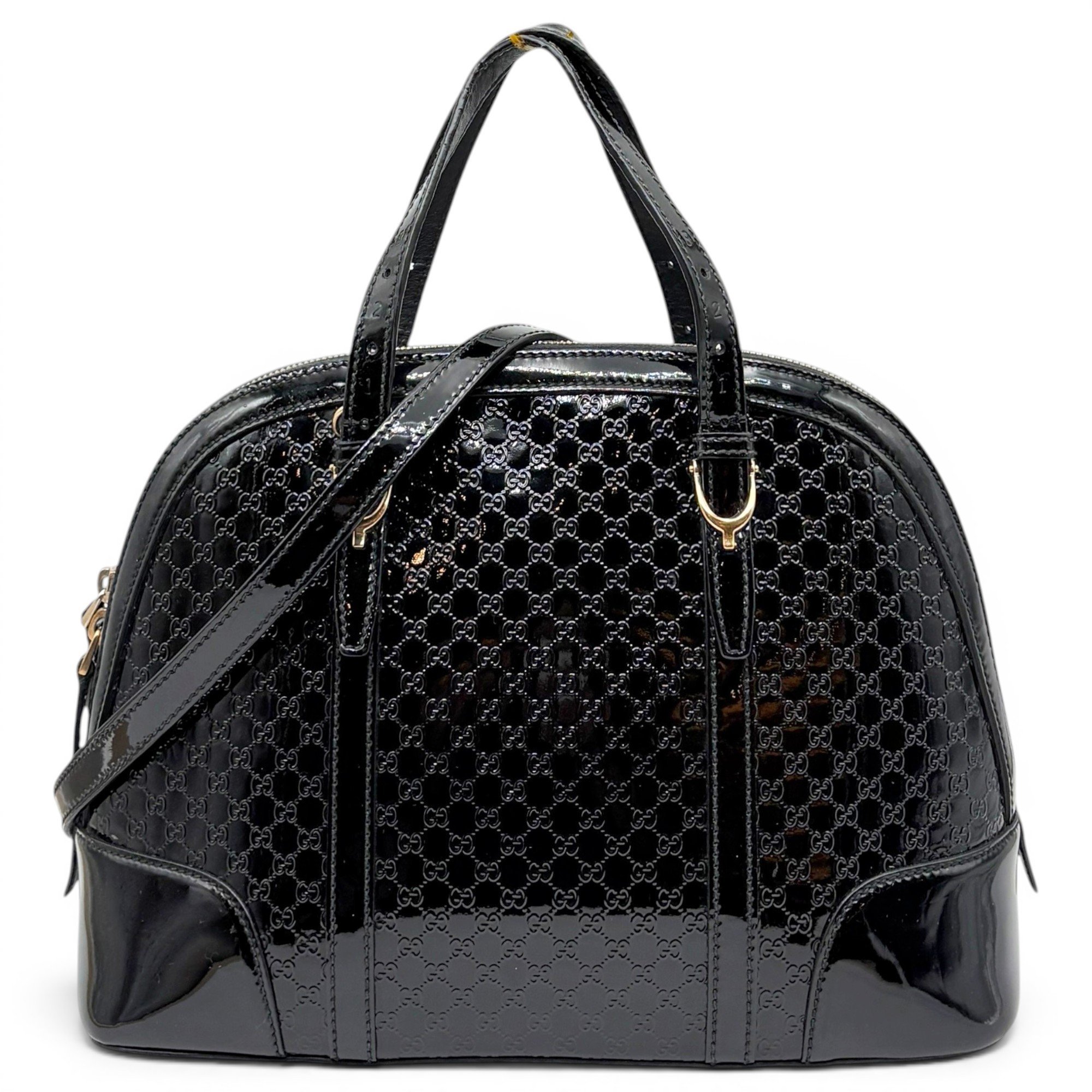 Dôme patent leather handbag