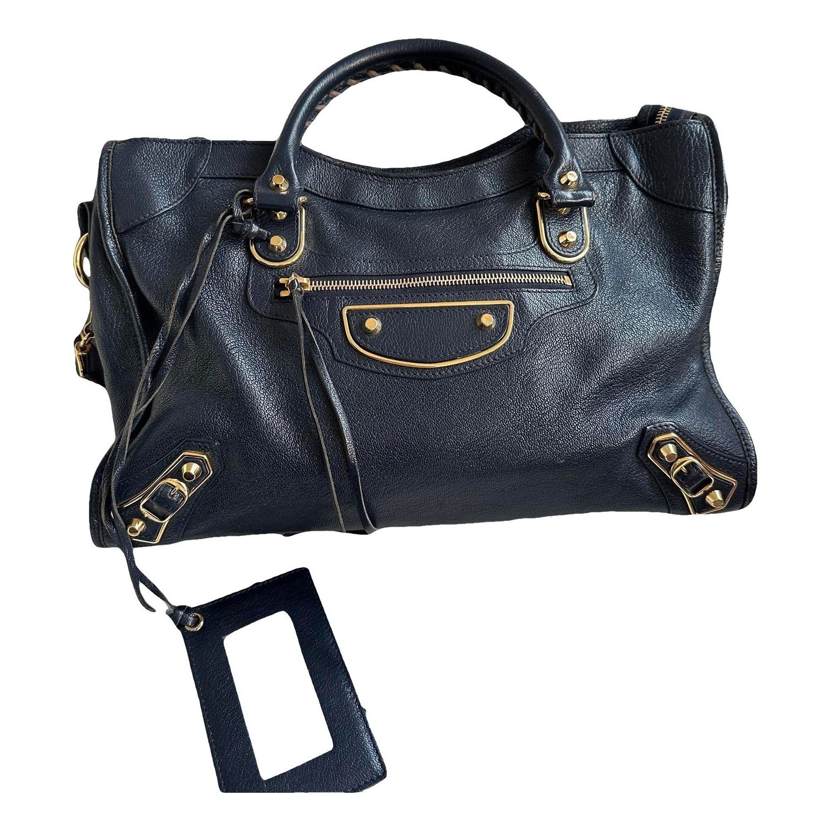 Classic Metalic leather handbag