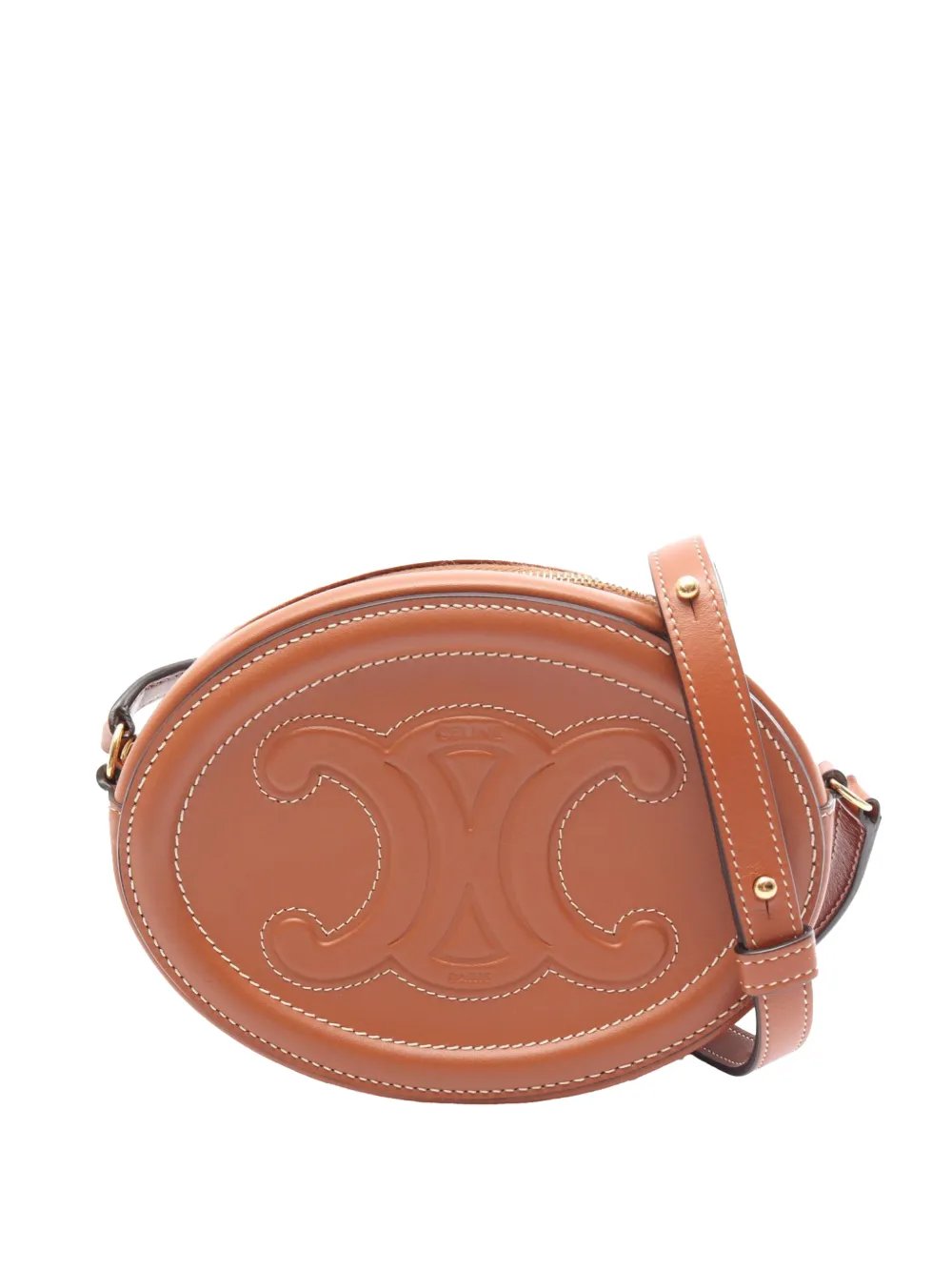 2000-2026 Small Calfskin Cuir Triomphe Oval crossbody bag