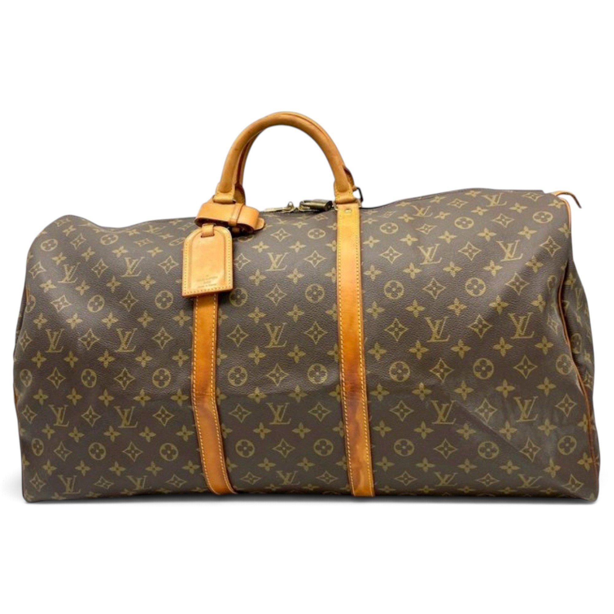 Keepall leather travel bag