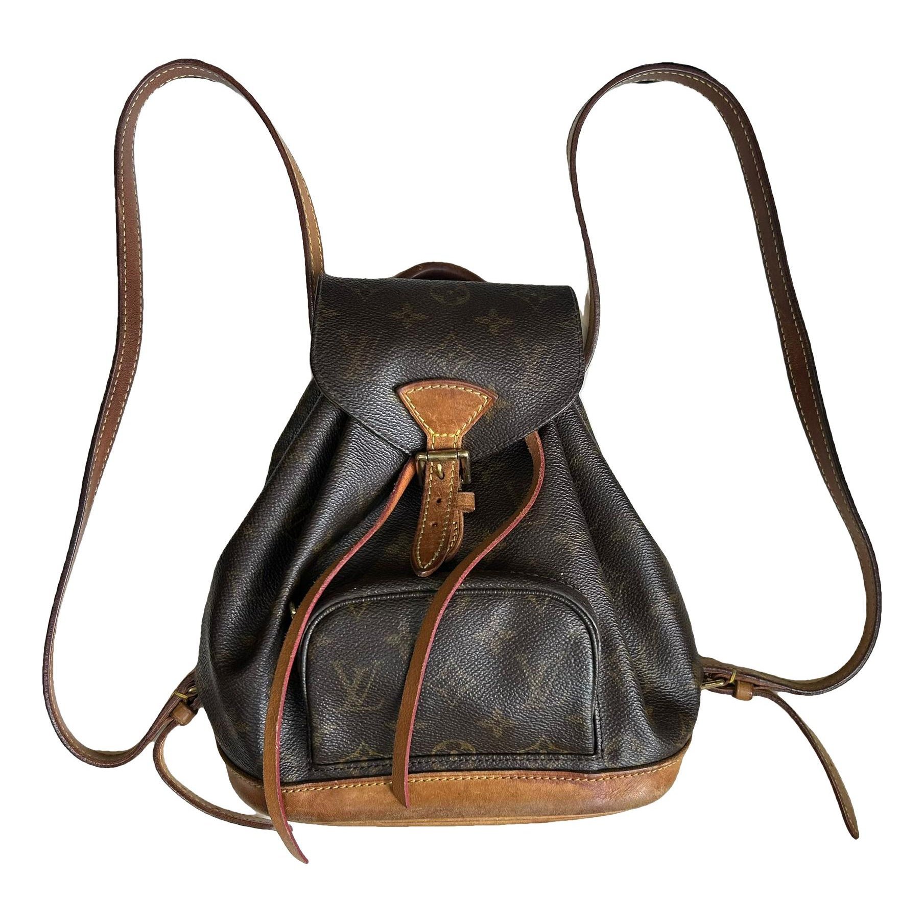 Montsouris Vintage leather backpack