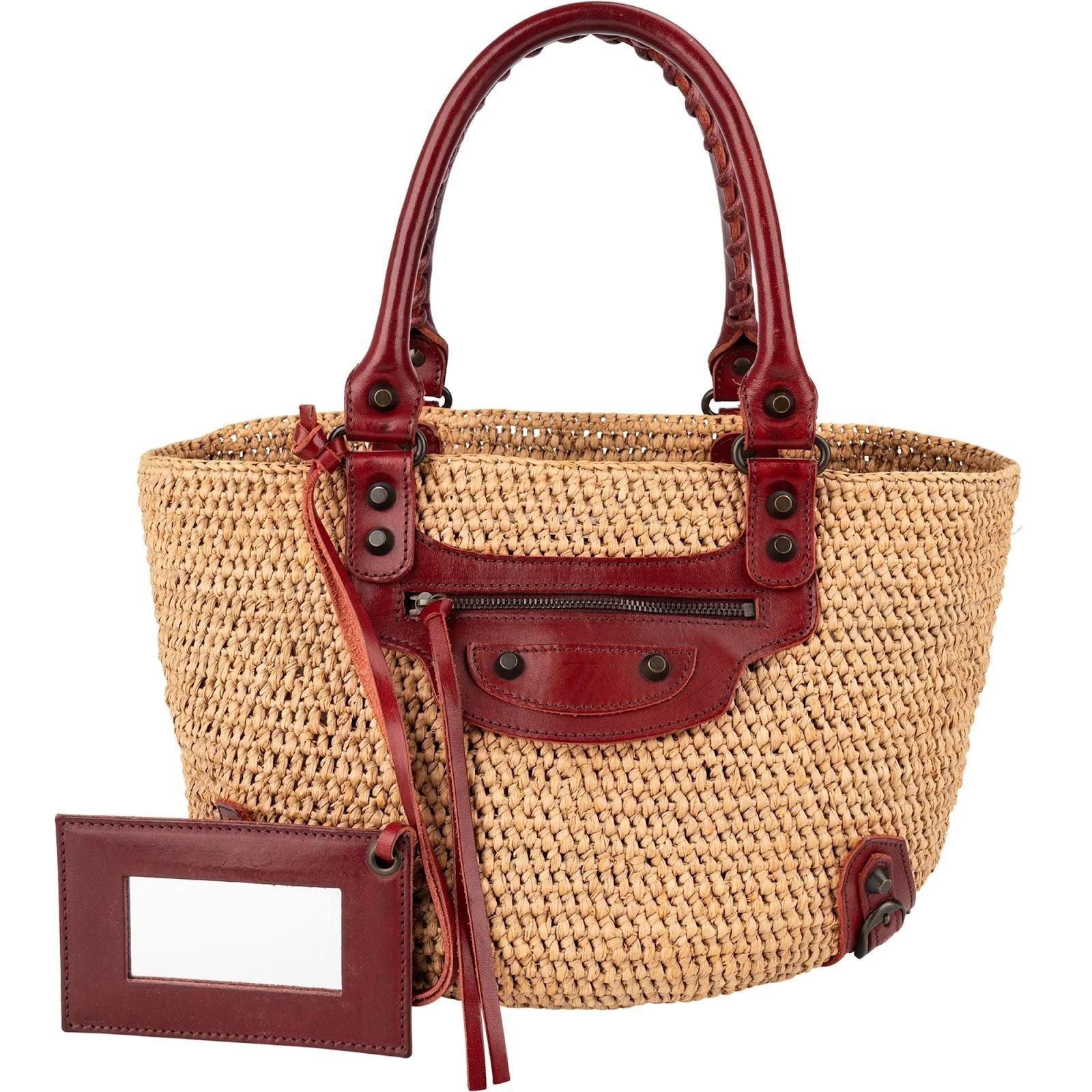 Panier leather handbag