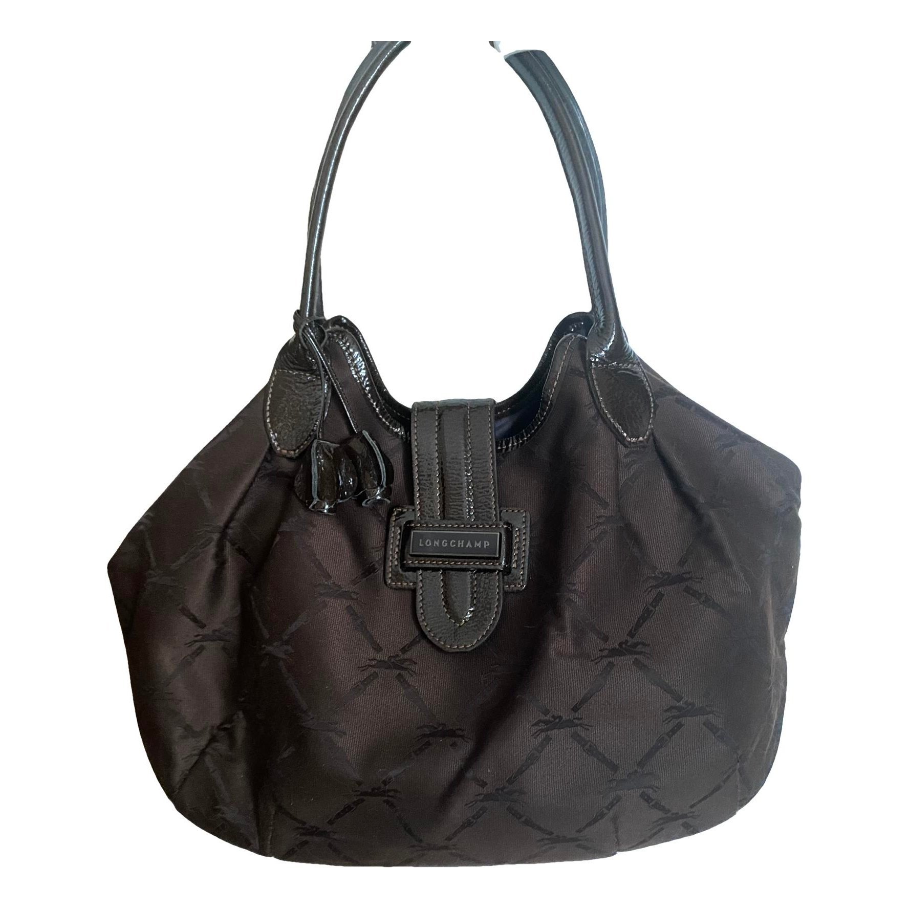 Patent leather handbag