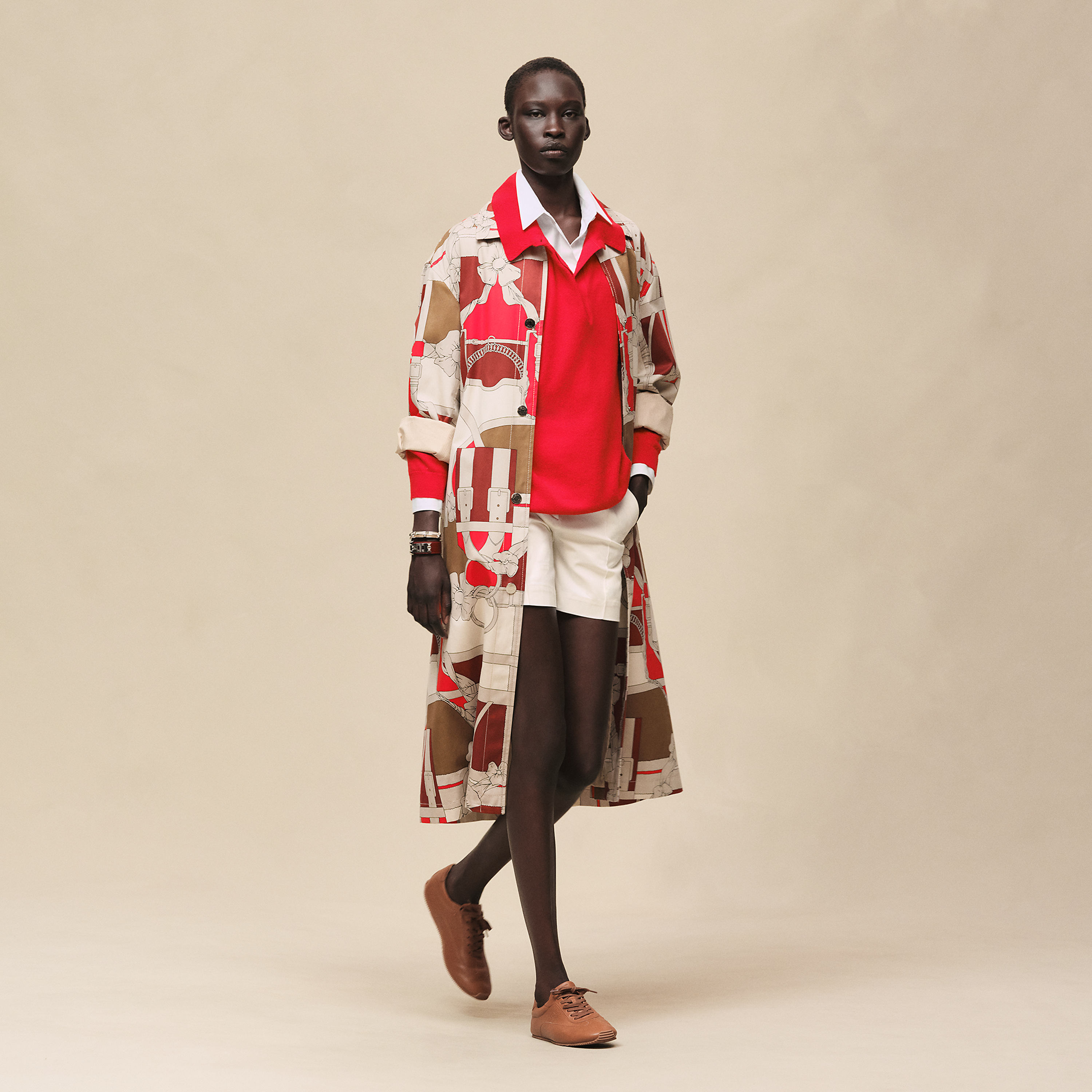 "Grand Manege" long trench coat