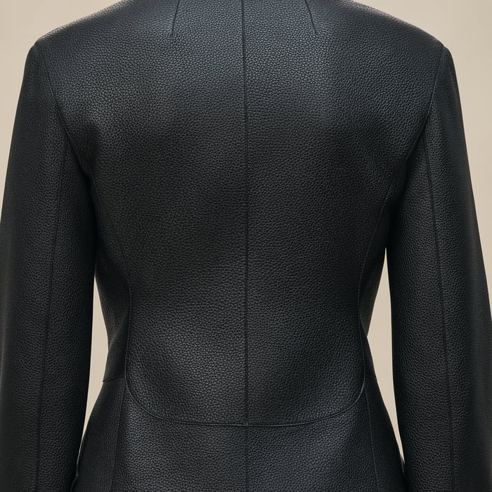 Noir Equestrian Leather Coat