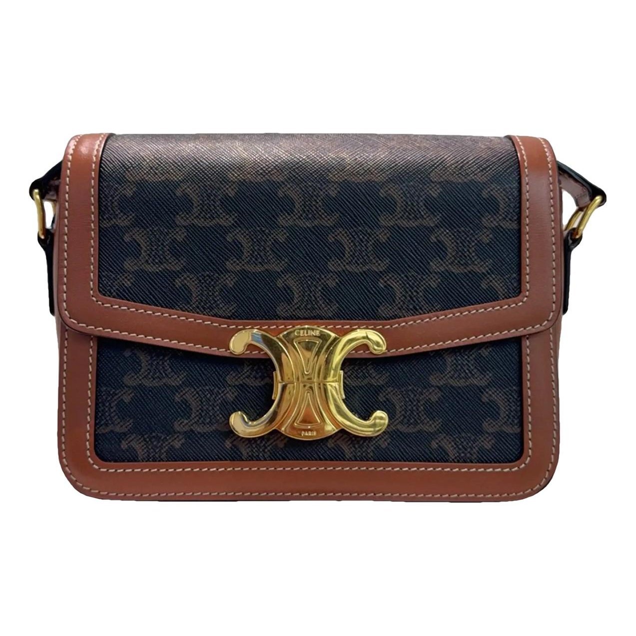 Triomphe vinyl crossbody bag