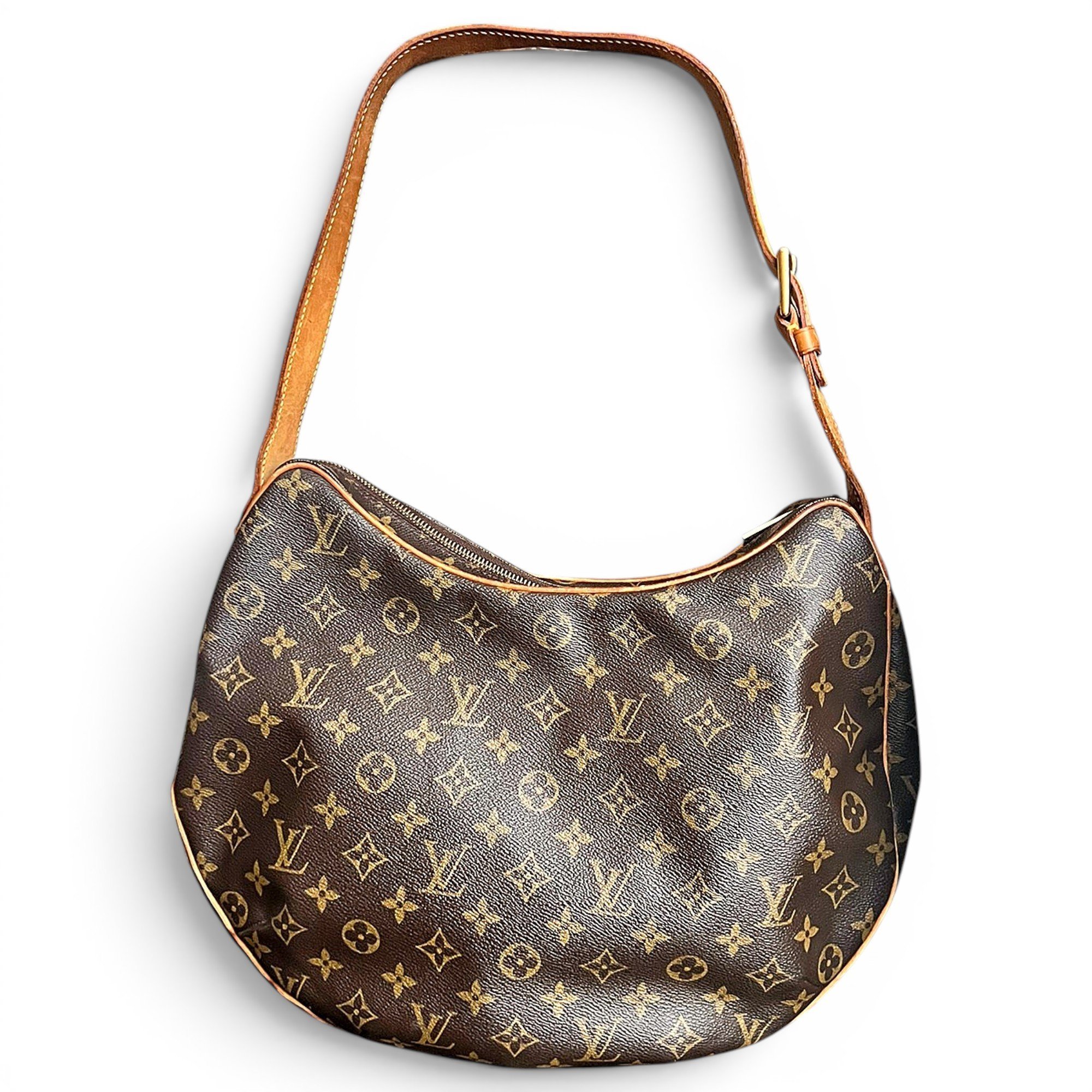 Croissant leather handbag