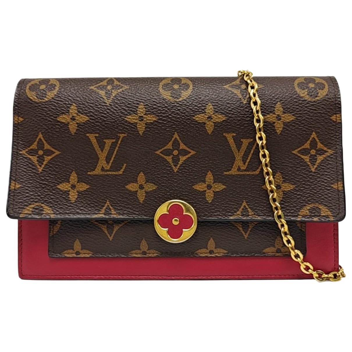 Chaîne Flore leather crossbody bag