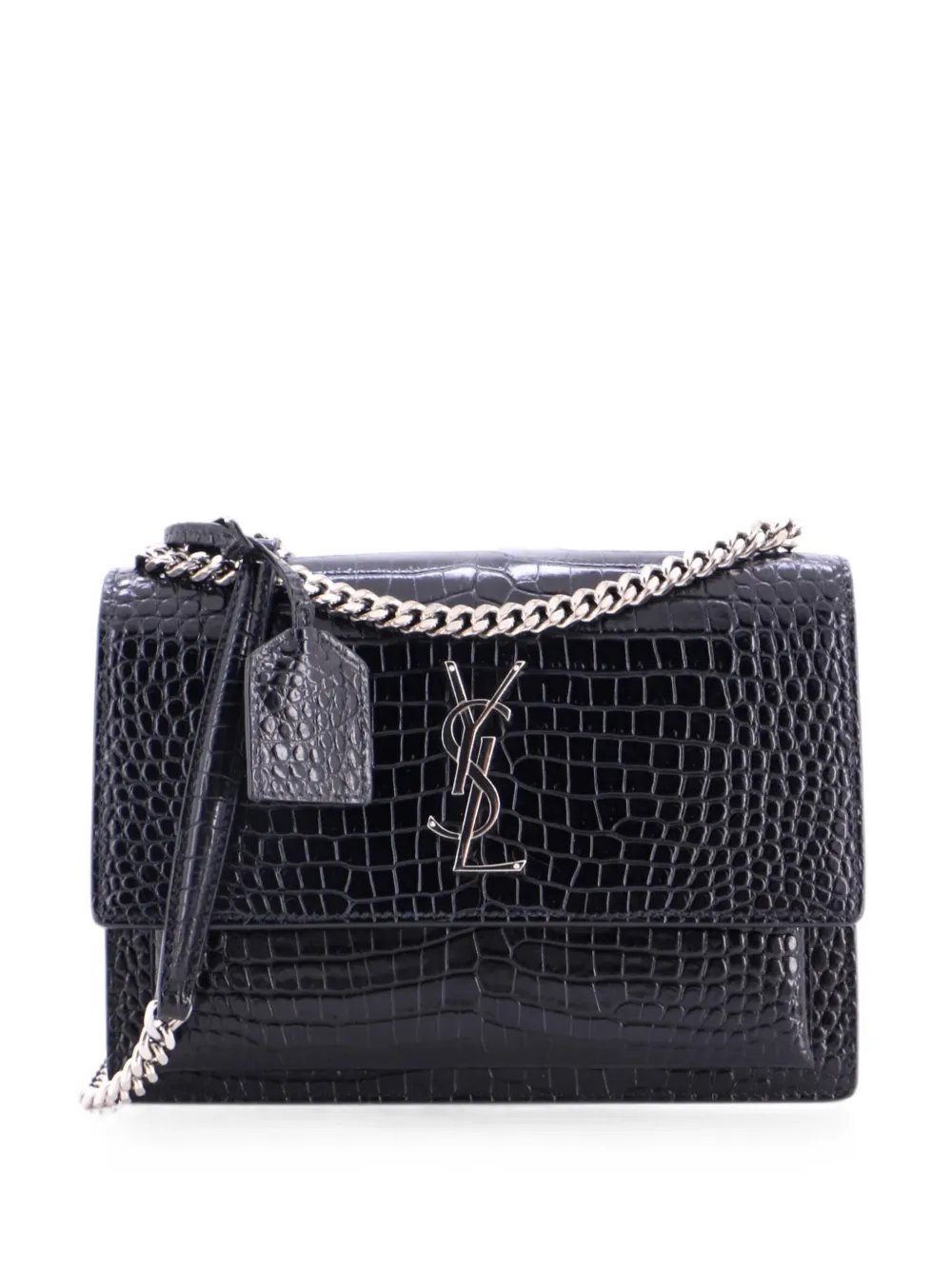 Sunset Crocodile Embossed Leather Medium crossbody bag