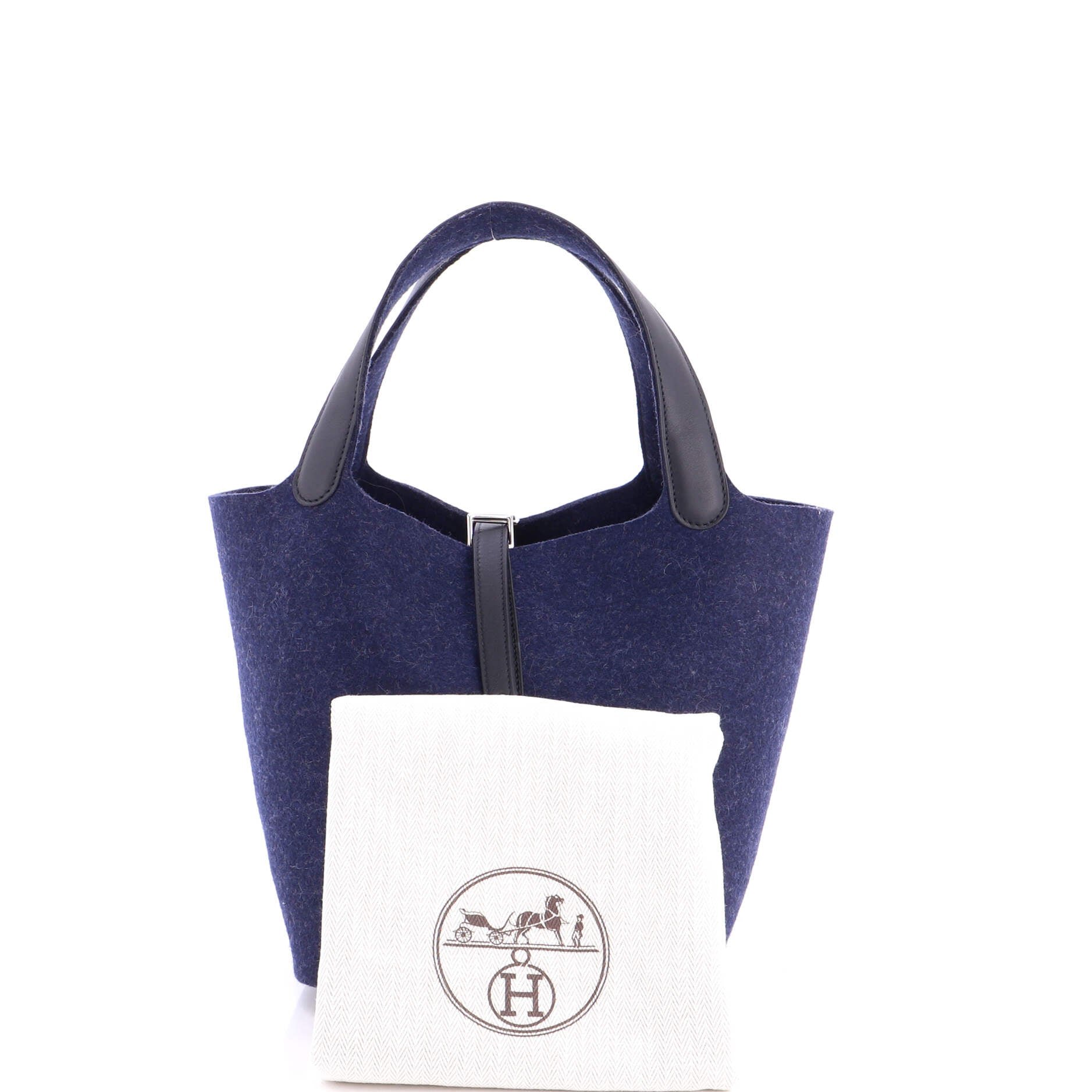 Picotin Lock Bag Felt with Leather MM