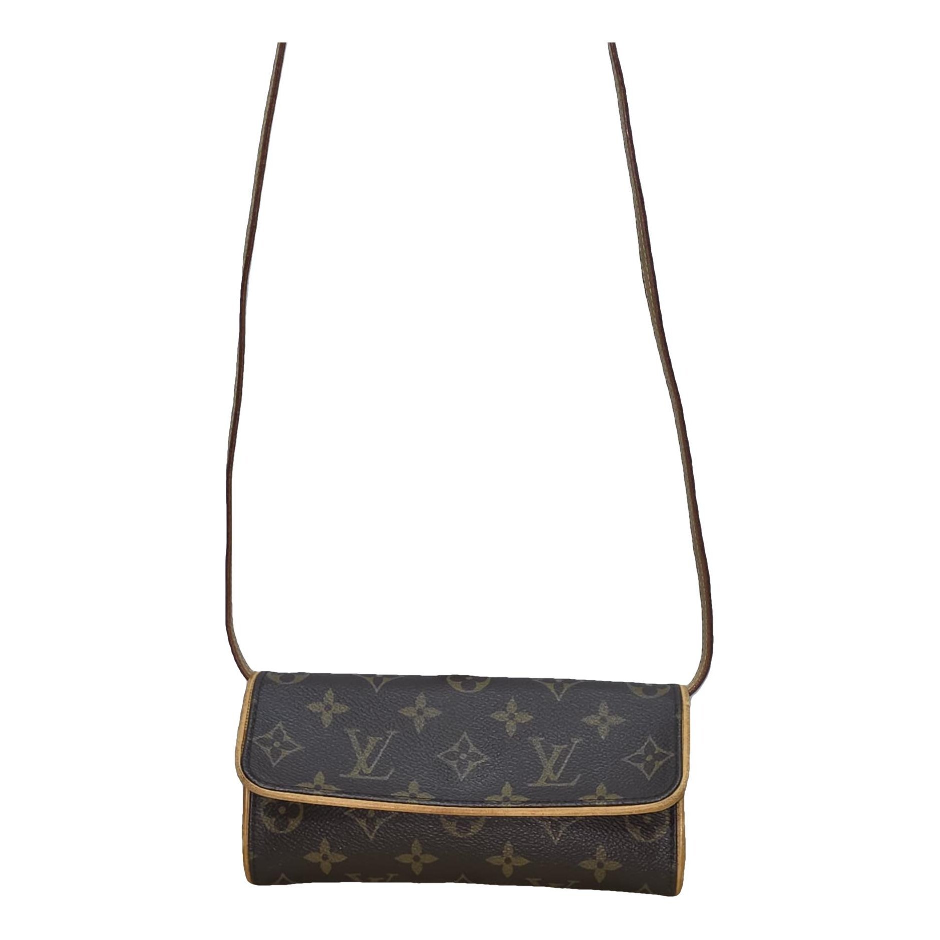 Twin leather crossbody bag