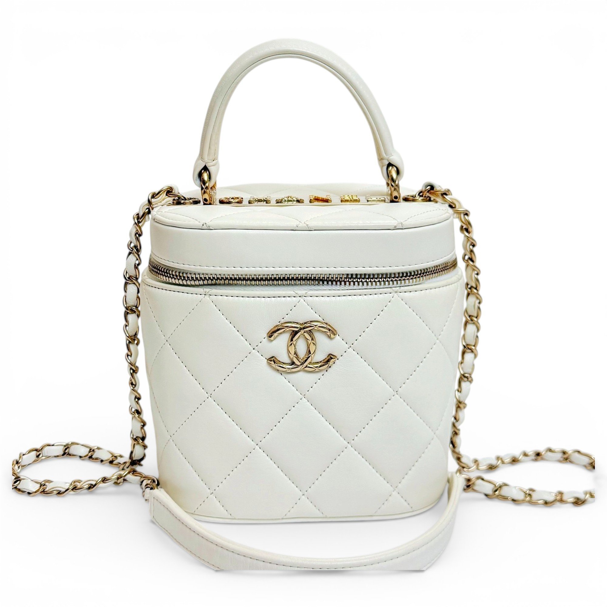 Vanity leather crossbody bag