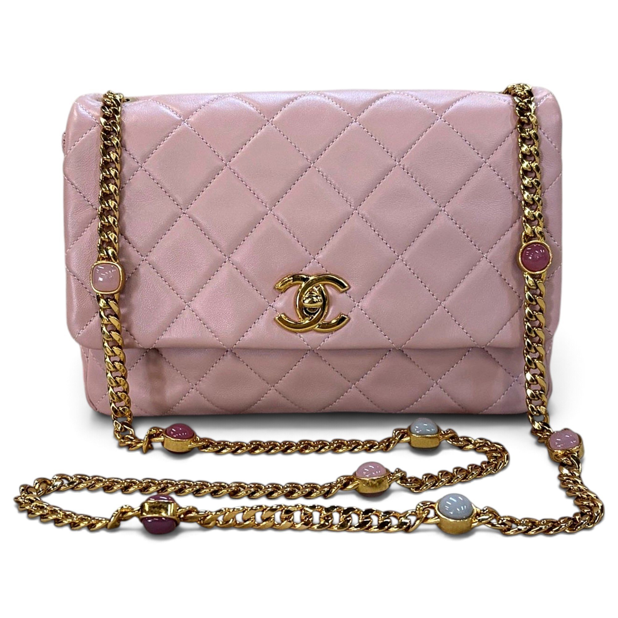 Trendy CC Flap leather handbag