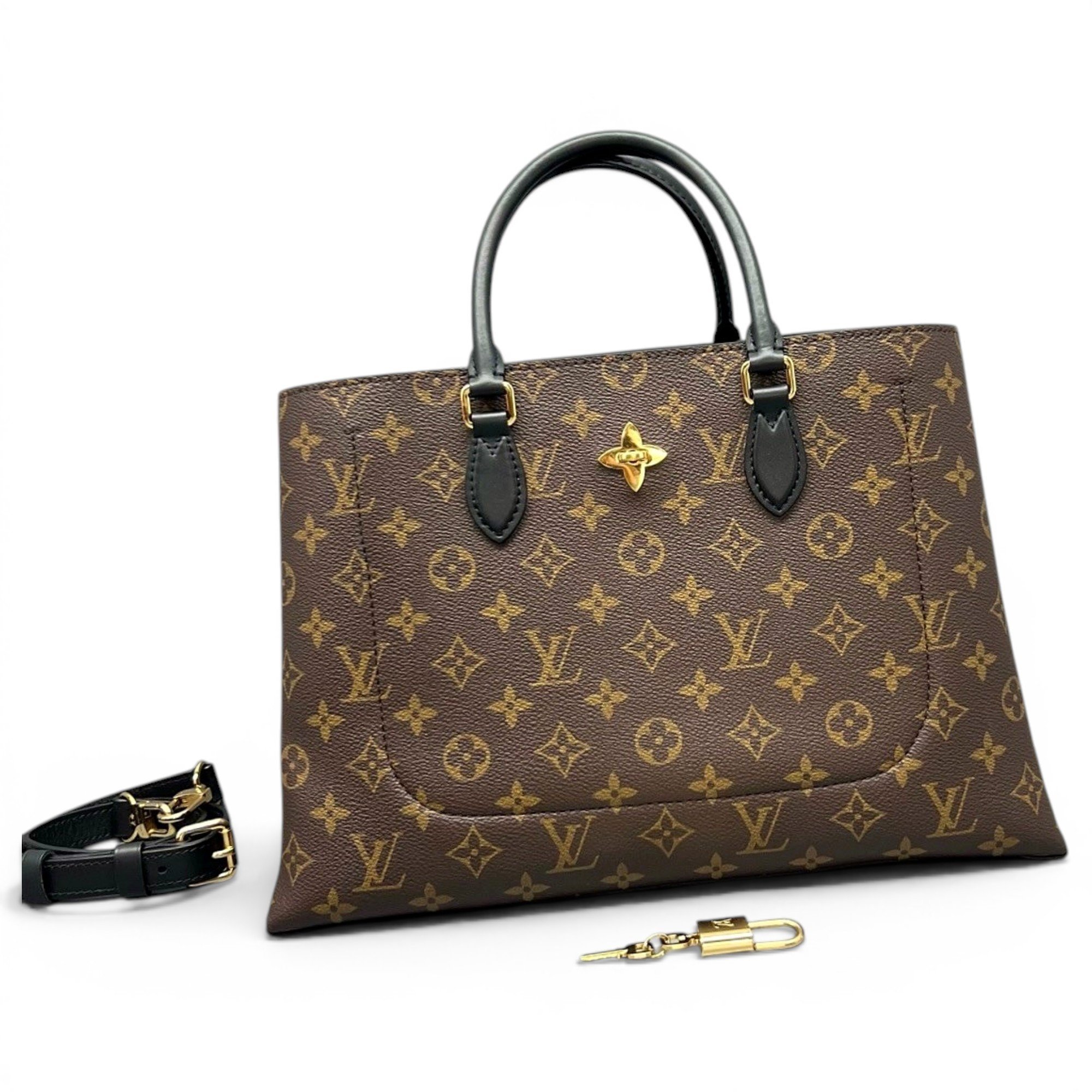Flower Tote leather tote