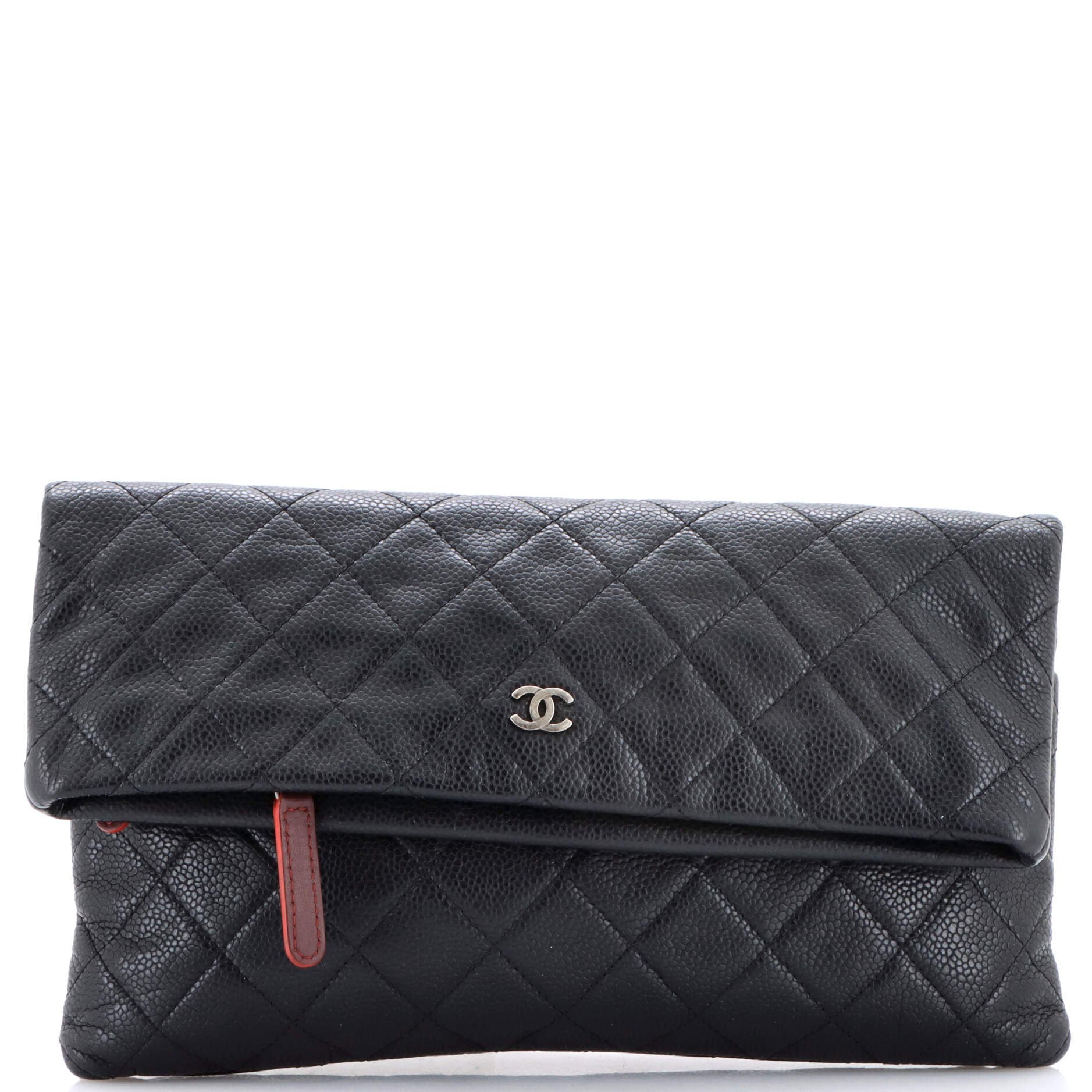 Leather clutch bag