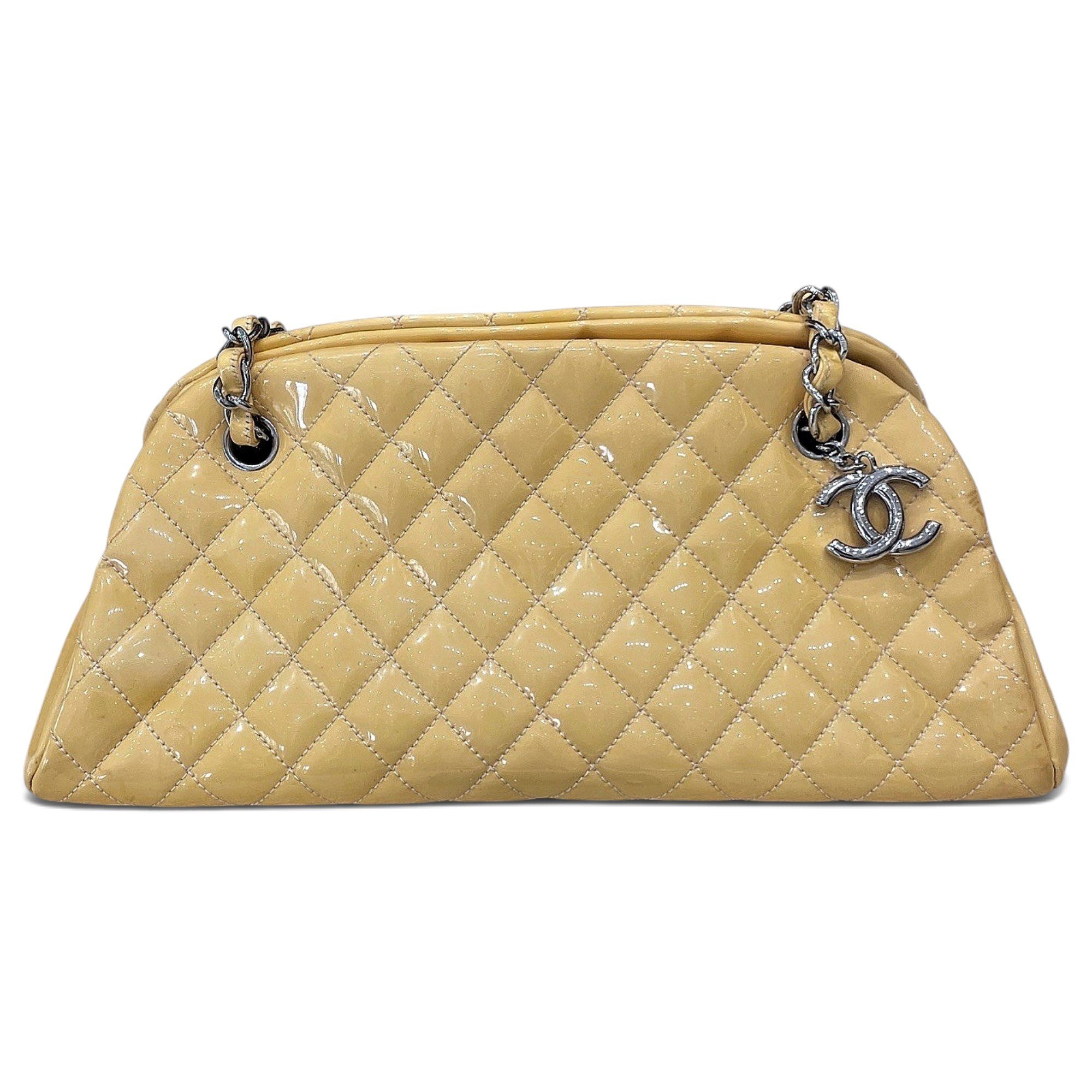 Mademoiselle patent leather handbag