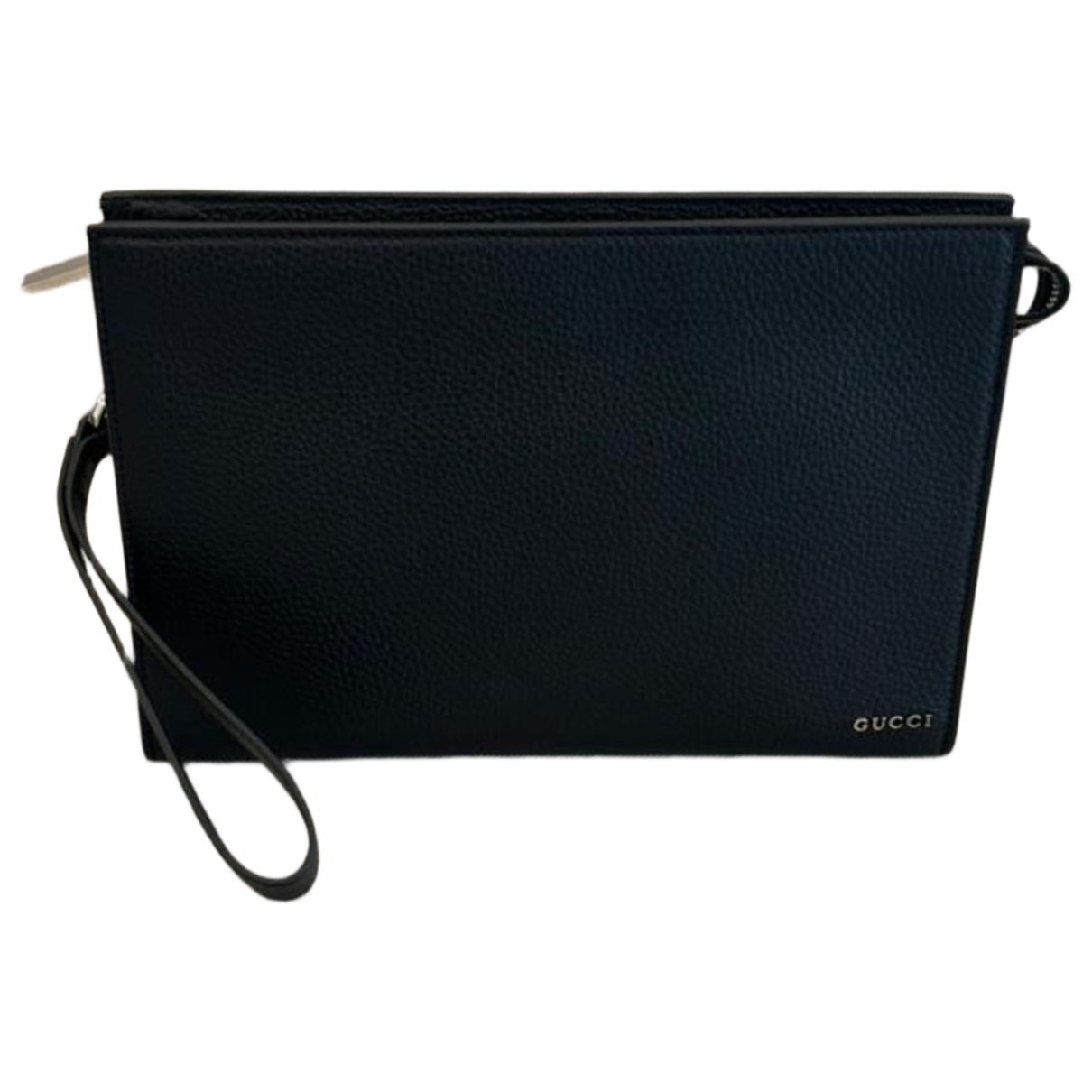 Leather clutch bag