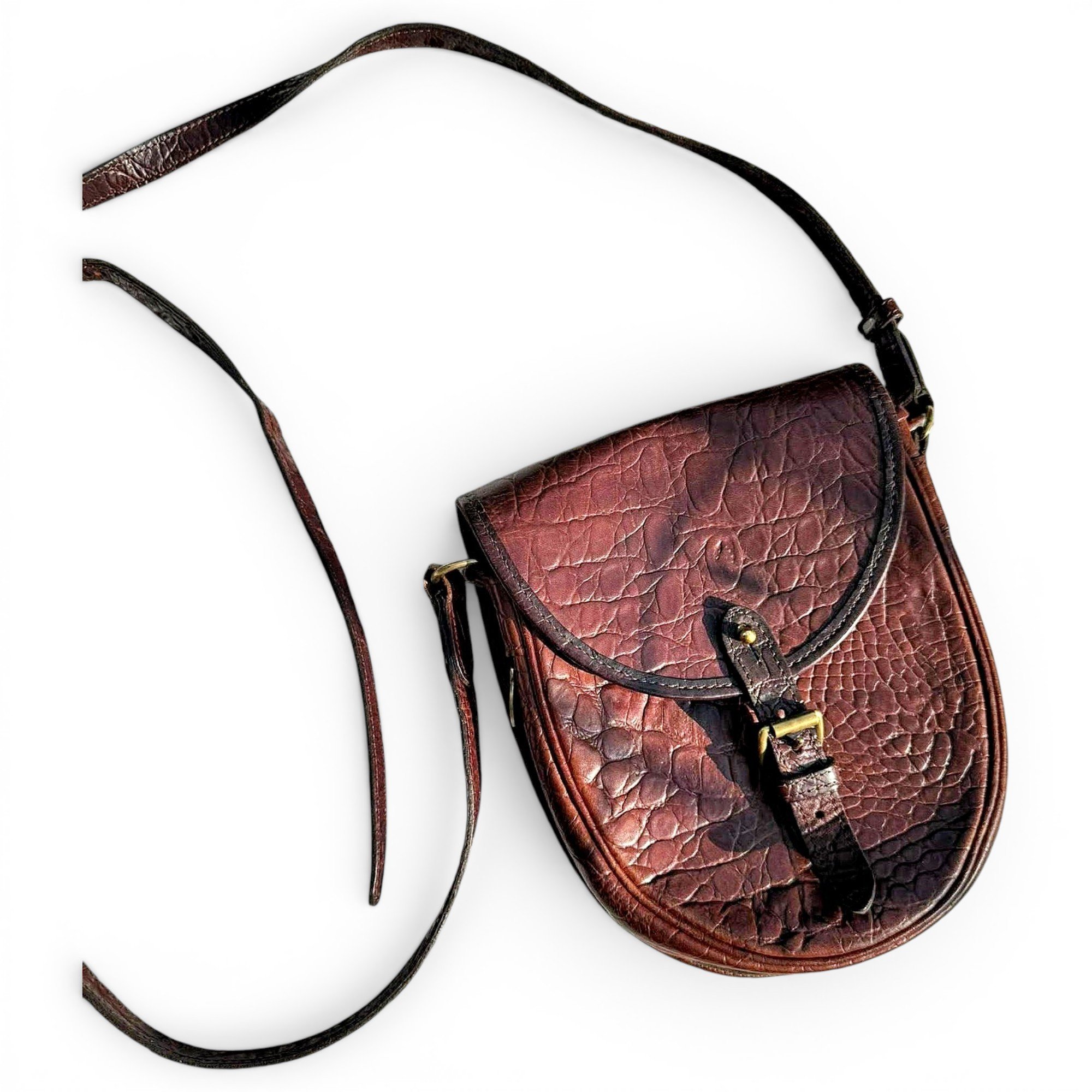 Leather clutch bag