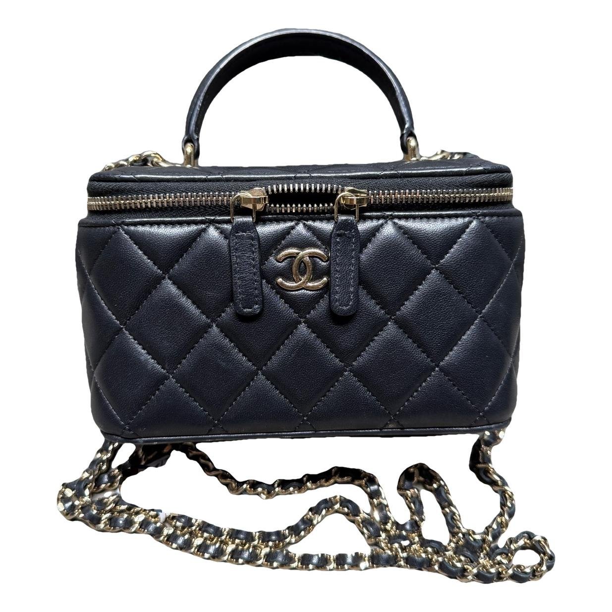 Vanity leather handbag