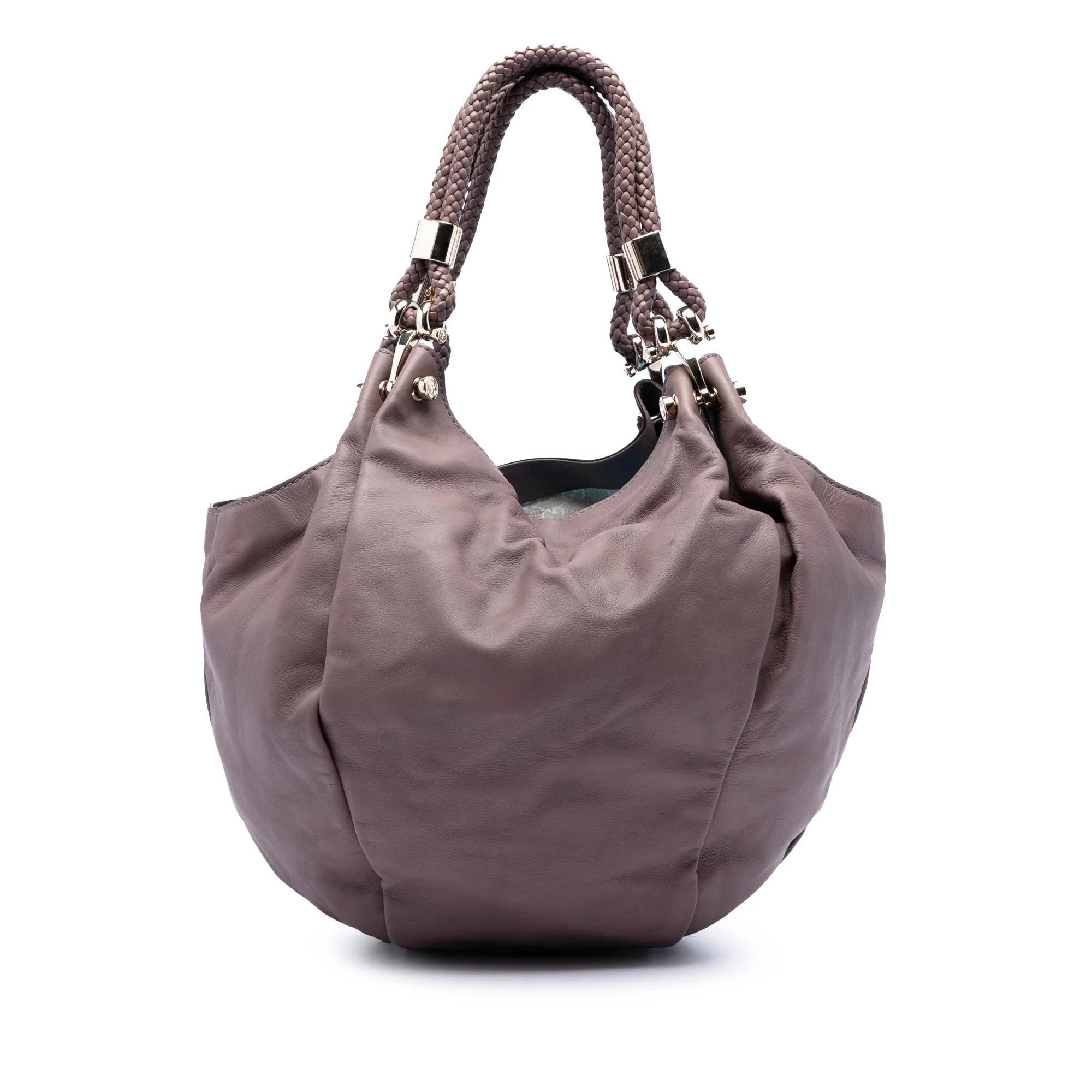 Hobo leather handbag