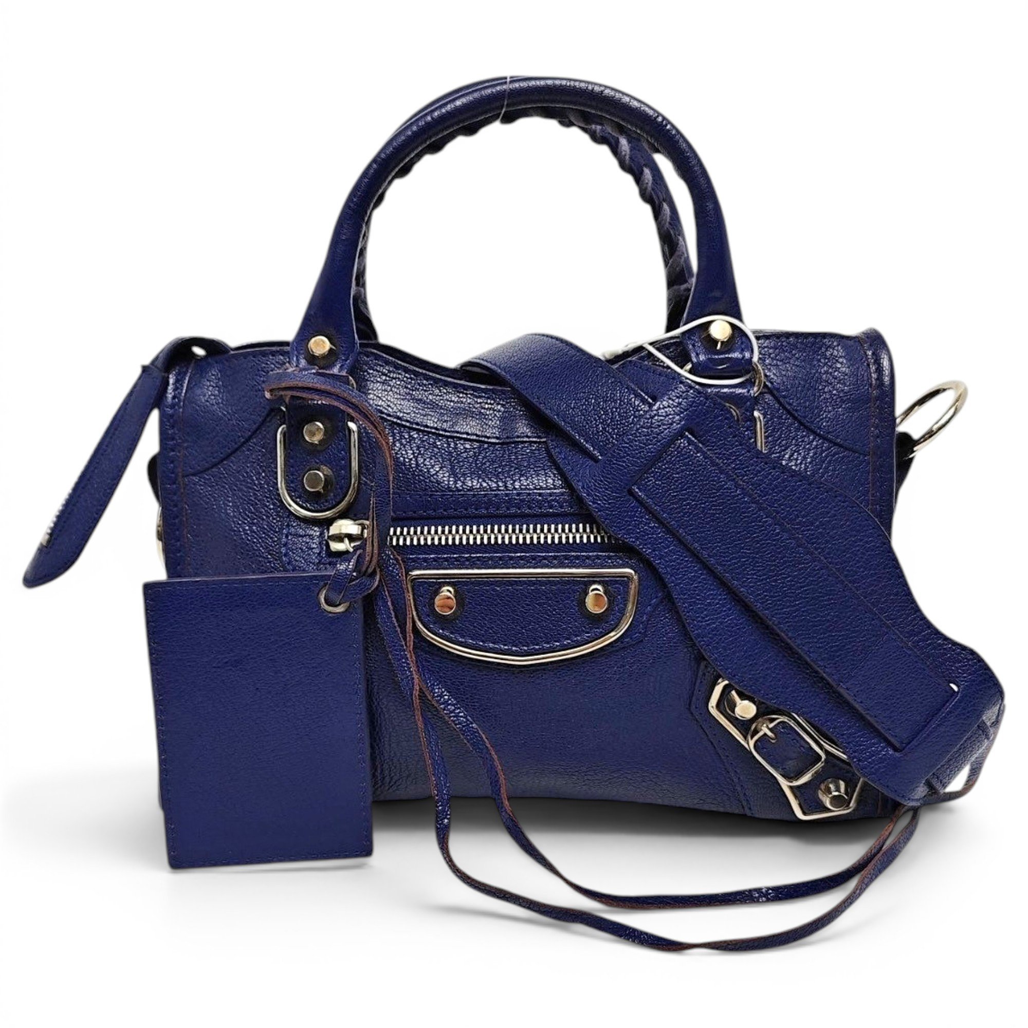 City leather handbag