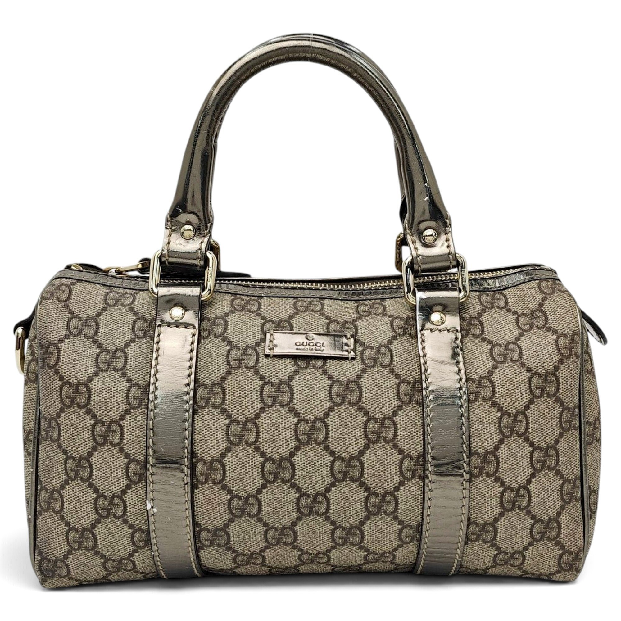 Boston leather bowling bag