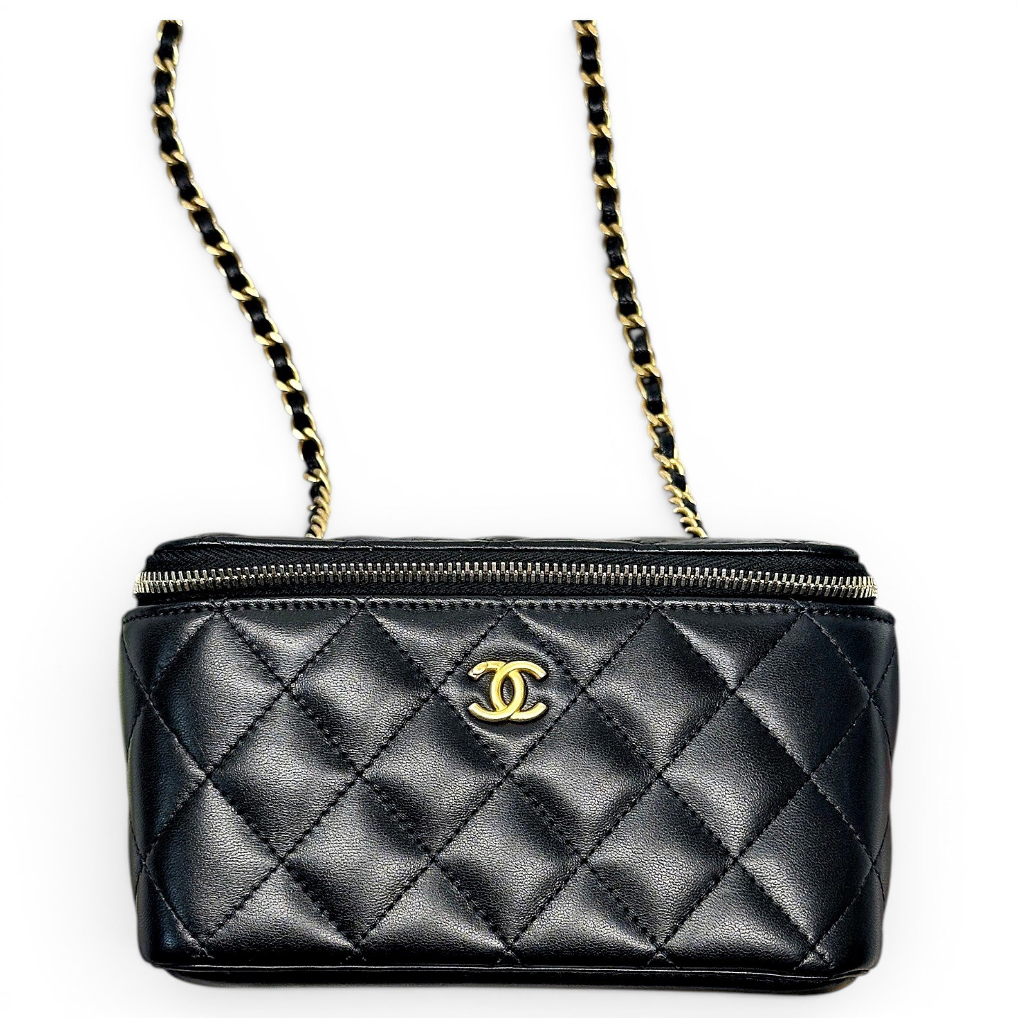 Vanity leather handbag