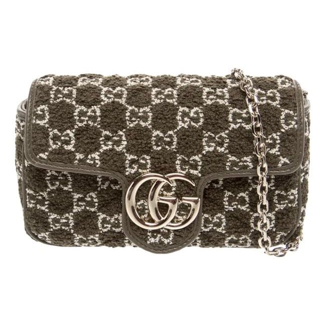 GG Marmont Chain Flap tweed crossbody bag