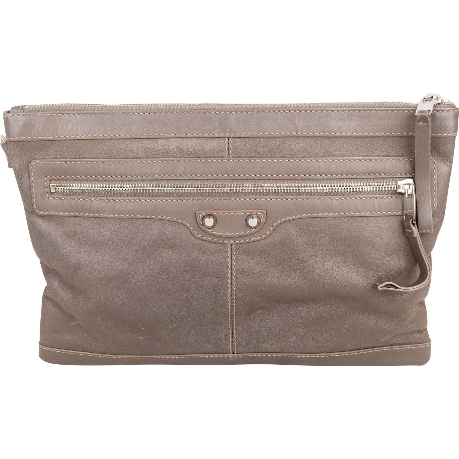 City Clip leather clutch bag