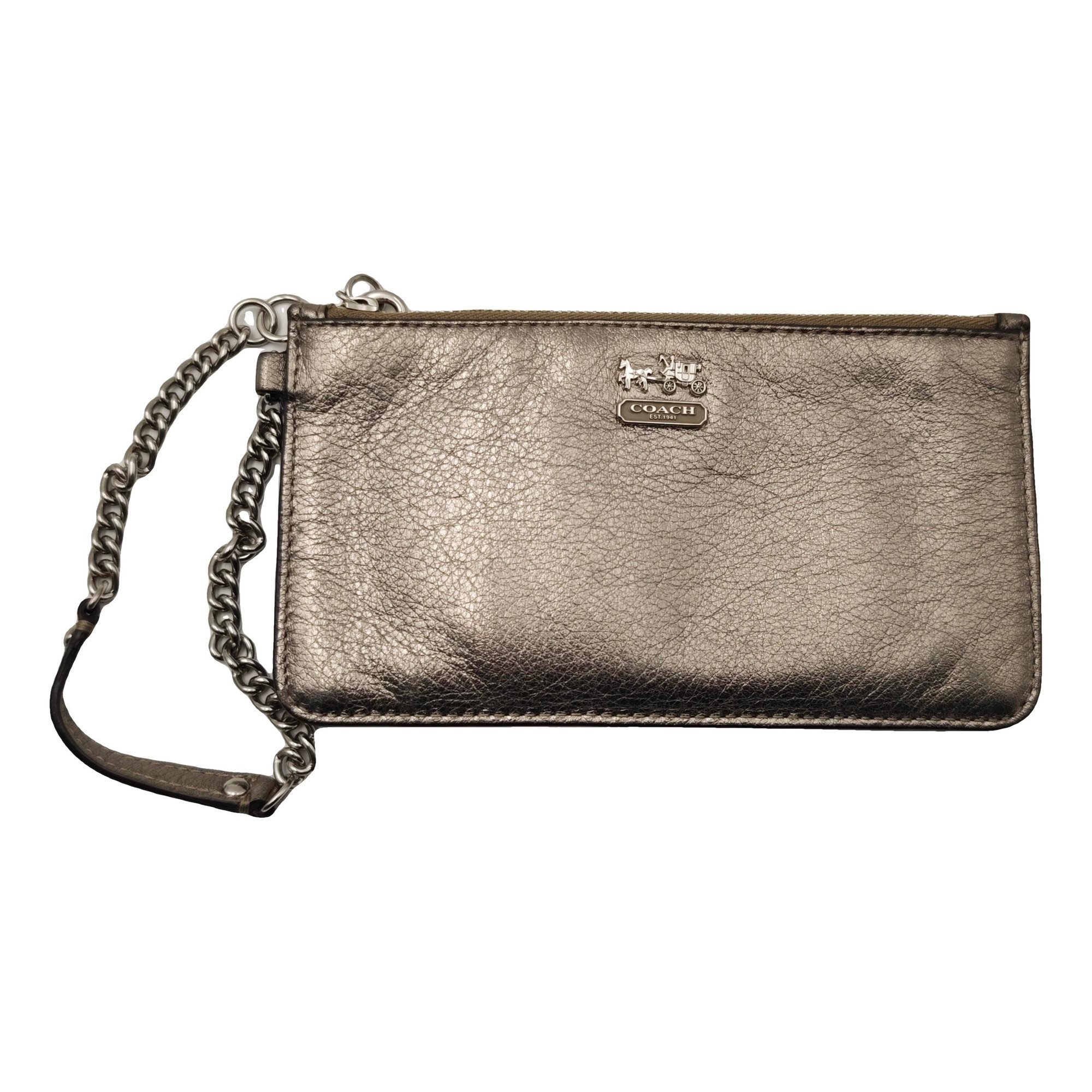 Leather clutch bag