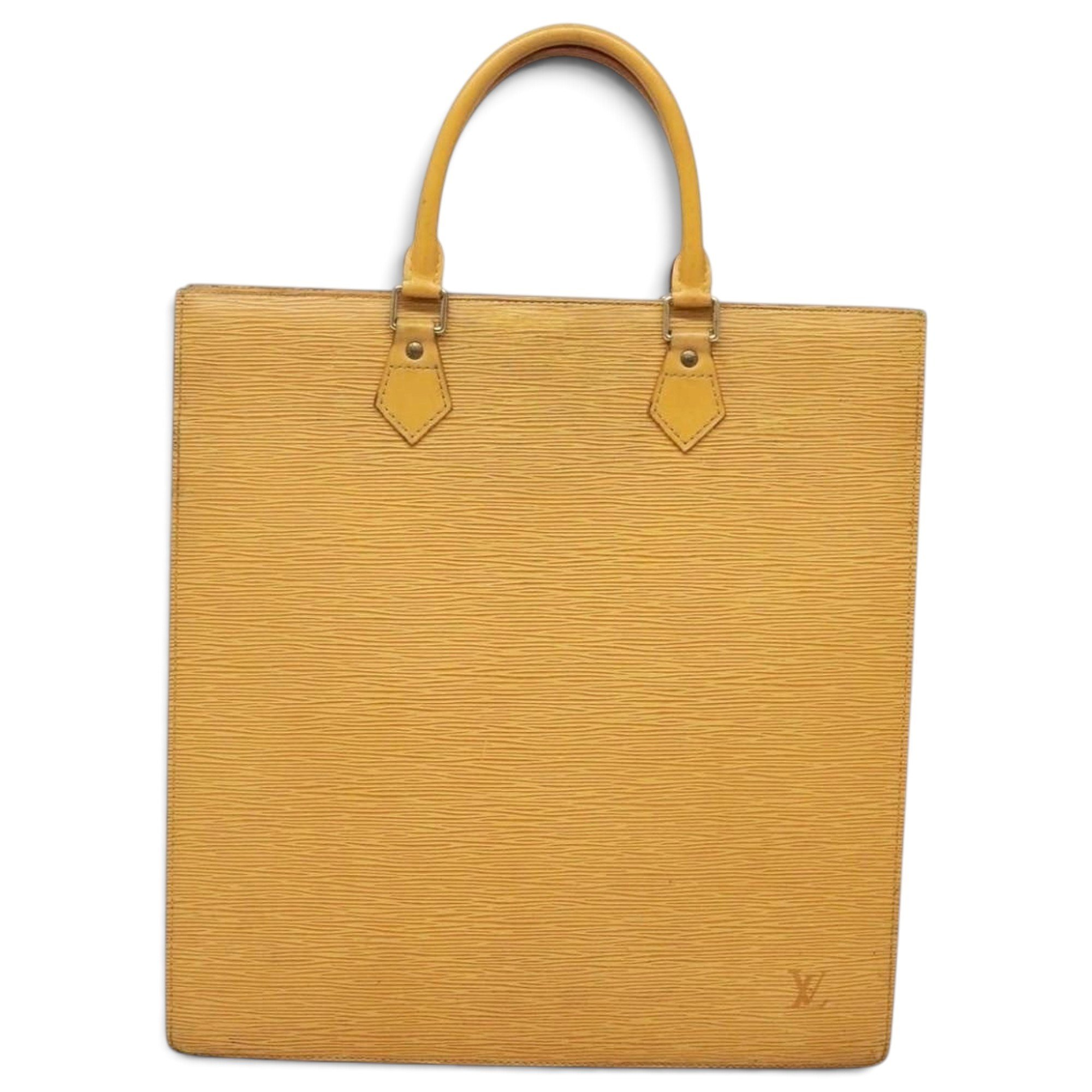 Plat leather tote
