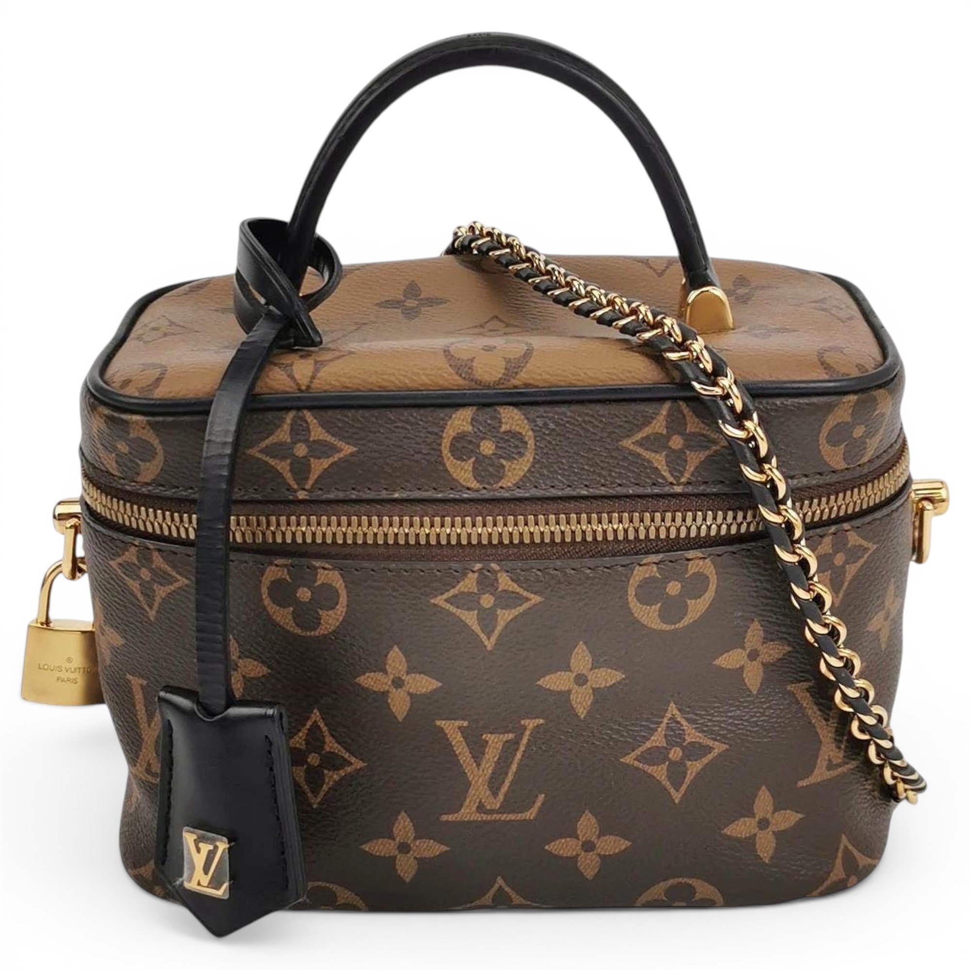 Vanity leather handbag