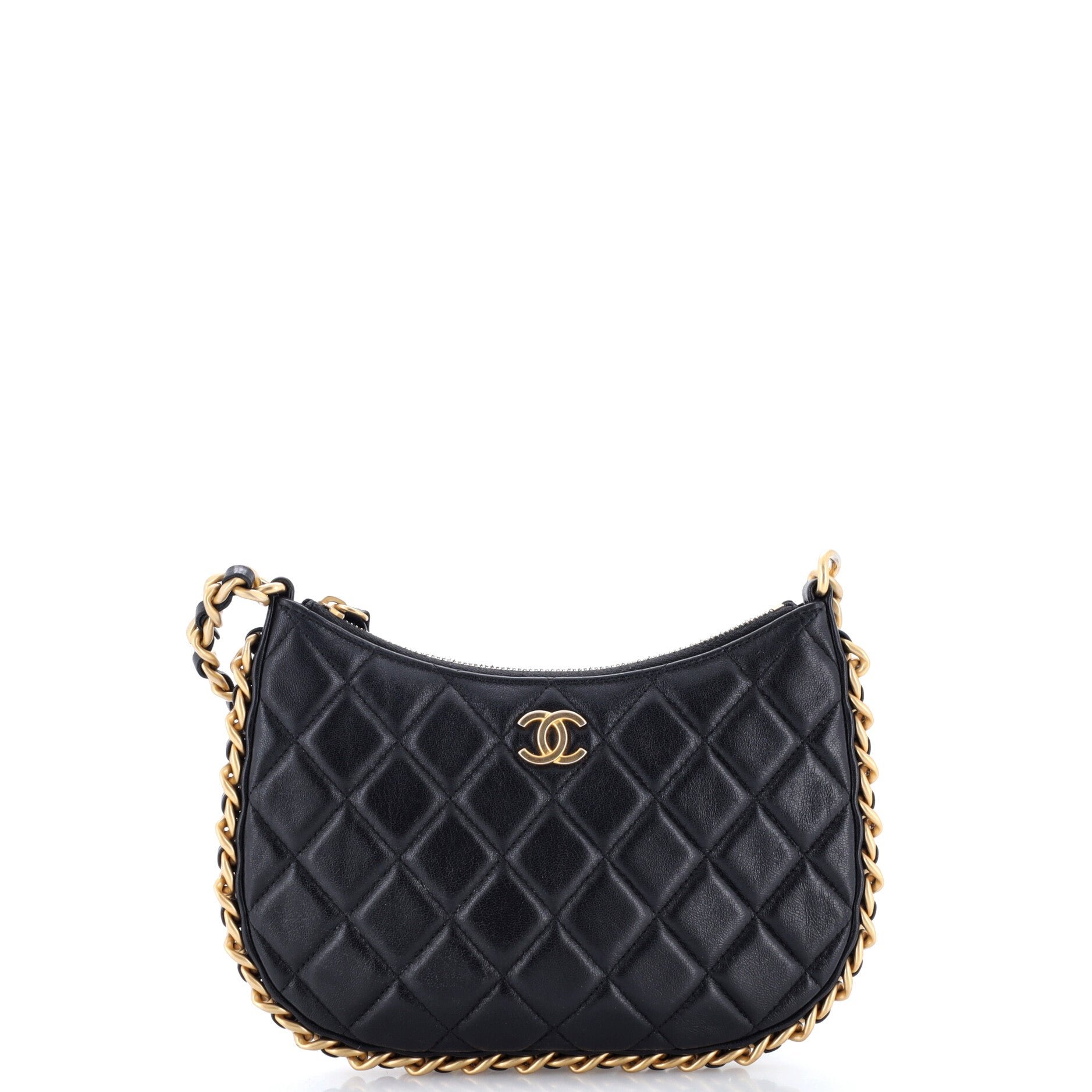 CC Chain Around Hobo Quilted Lambskin