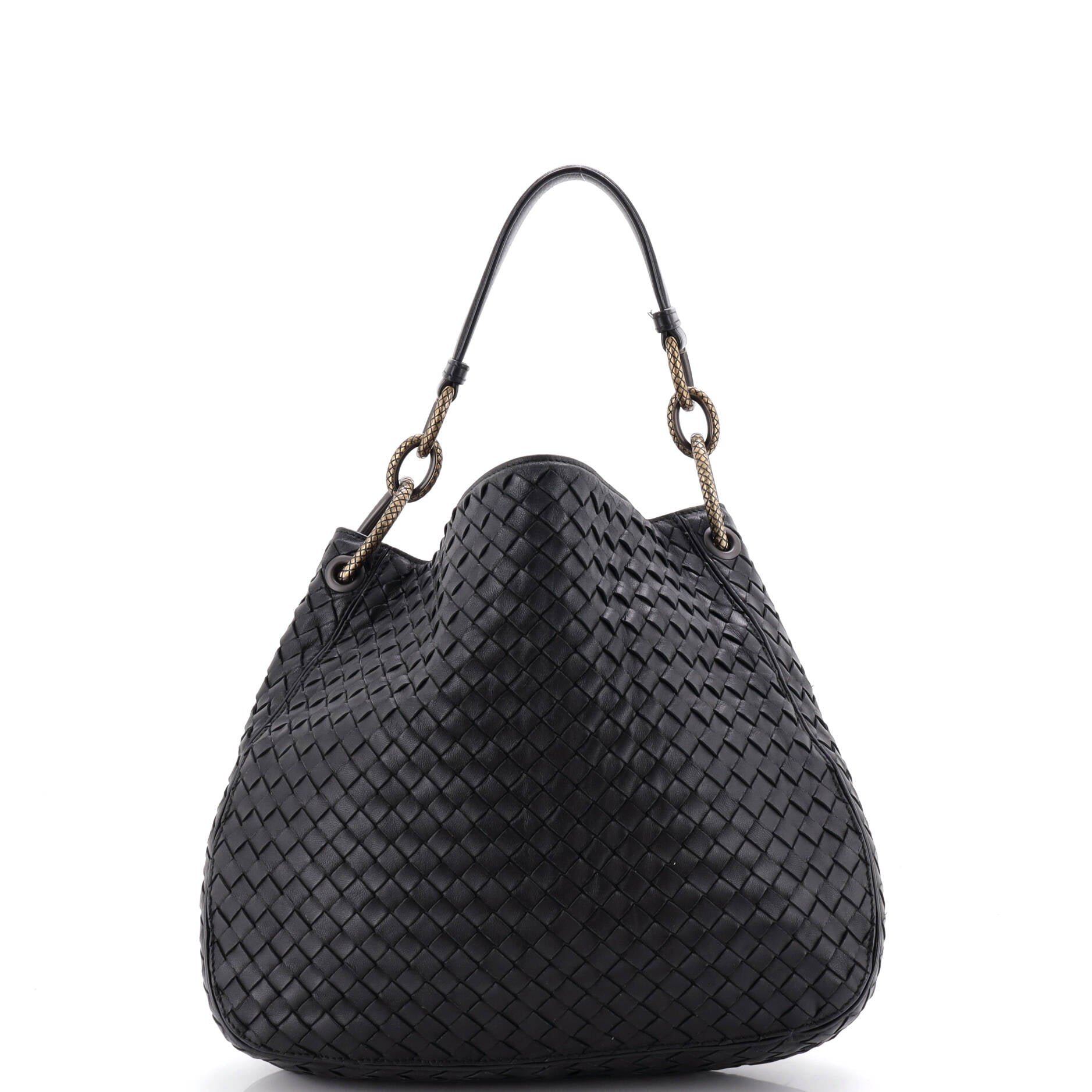 Bottega Veneta Loop Shoulder Bag Intrecciato Nappa Medium