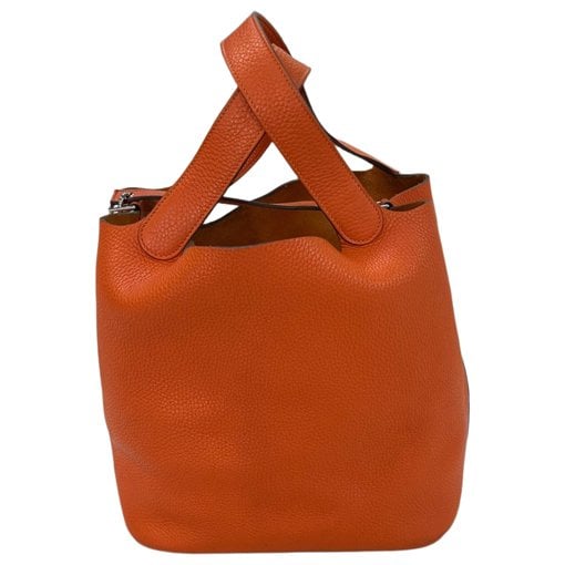 Picotin leather tote