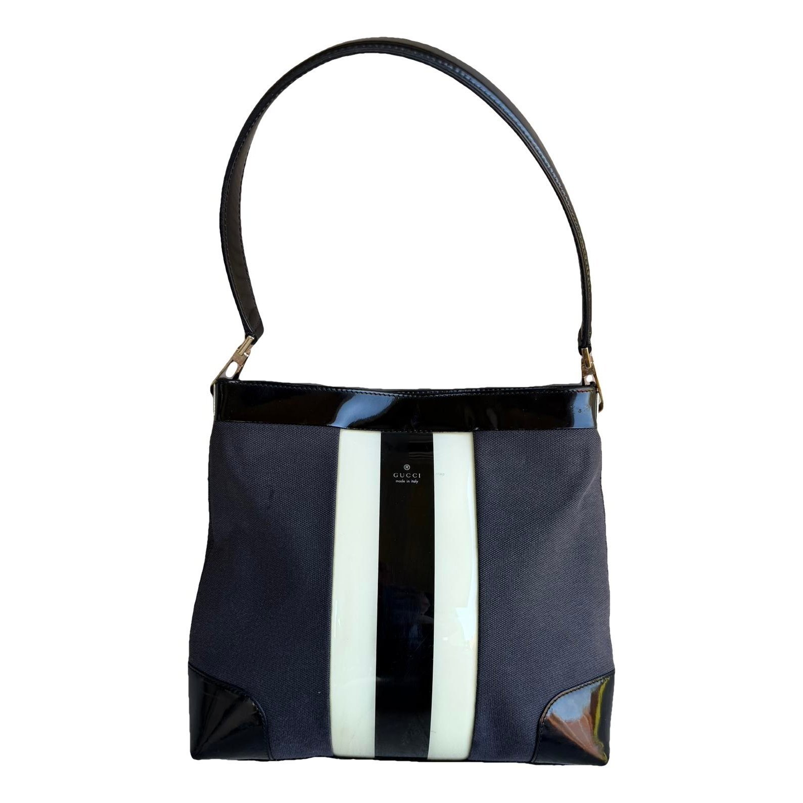 Patent leather handbag
