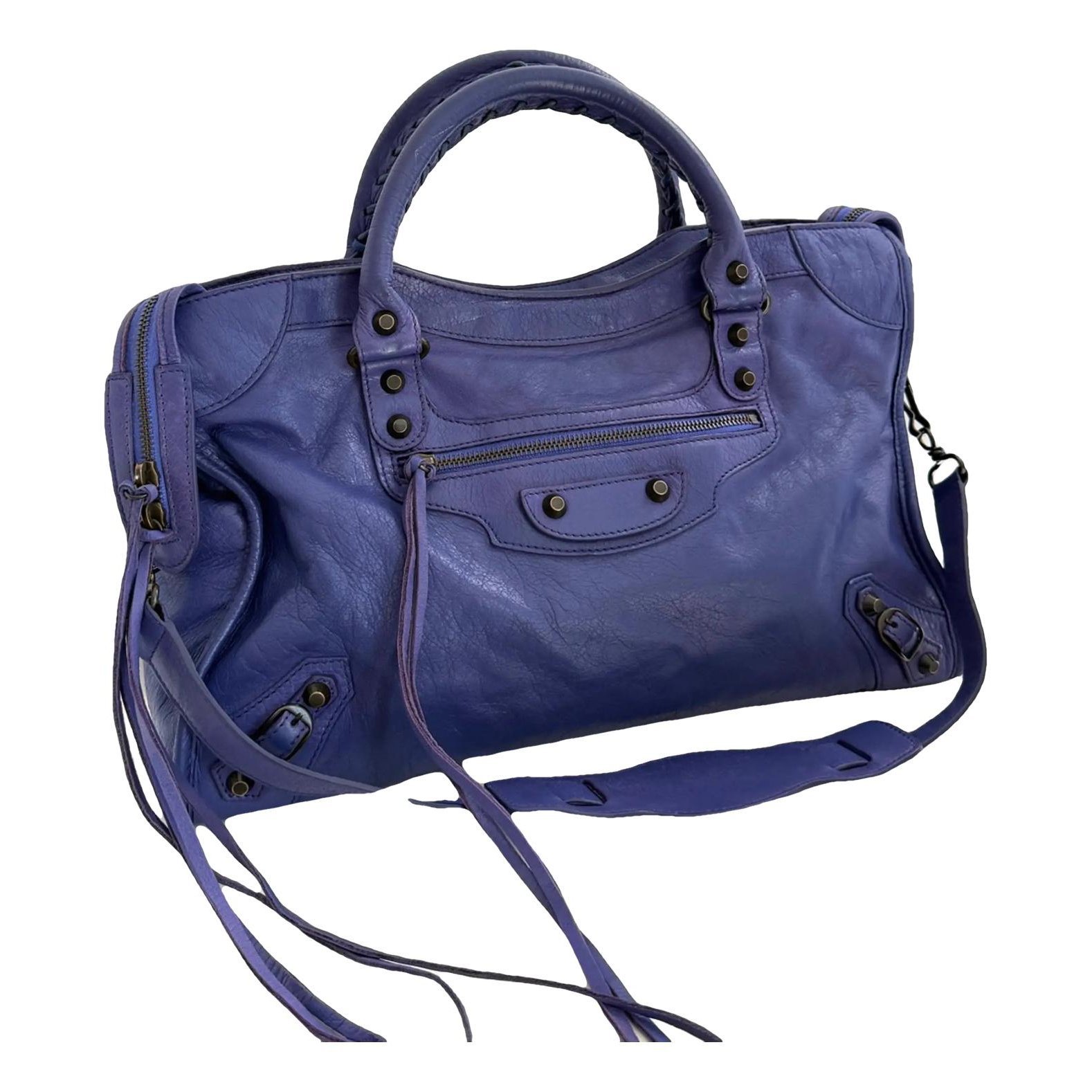 City leather handbag