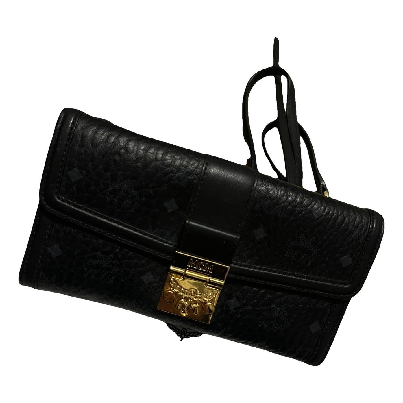Leather clutch bag