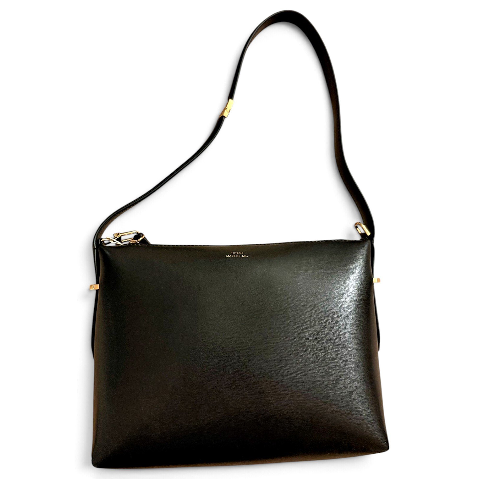 Bevel leather handbag