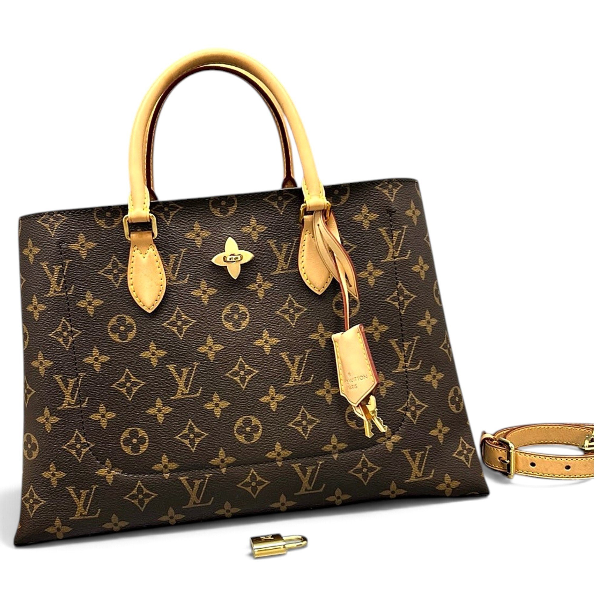Flower Tote leather tote