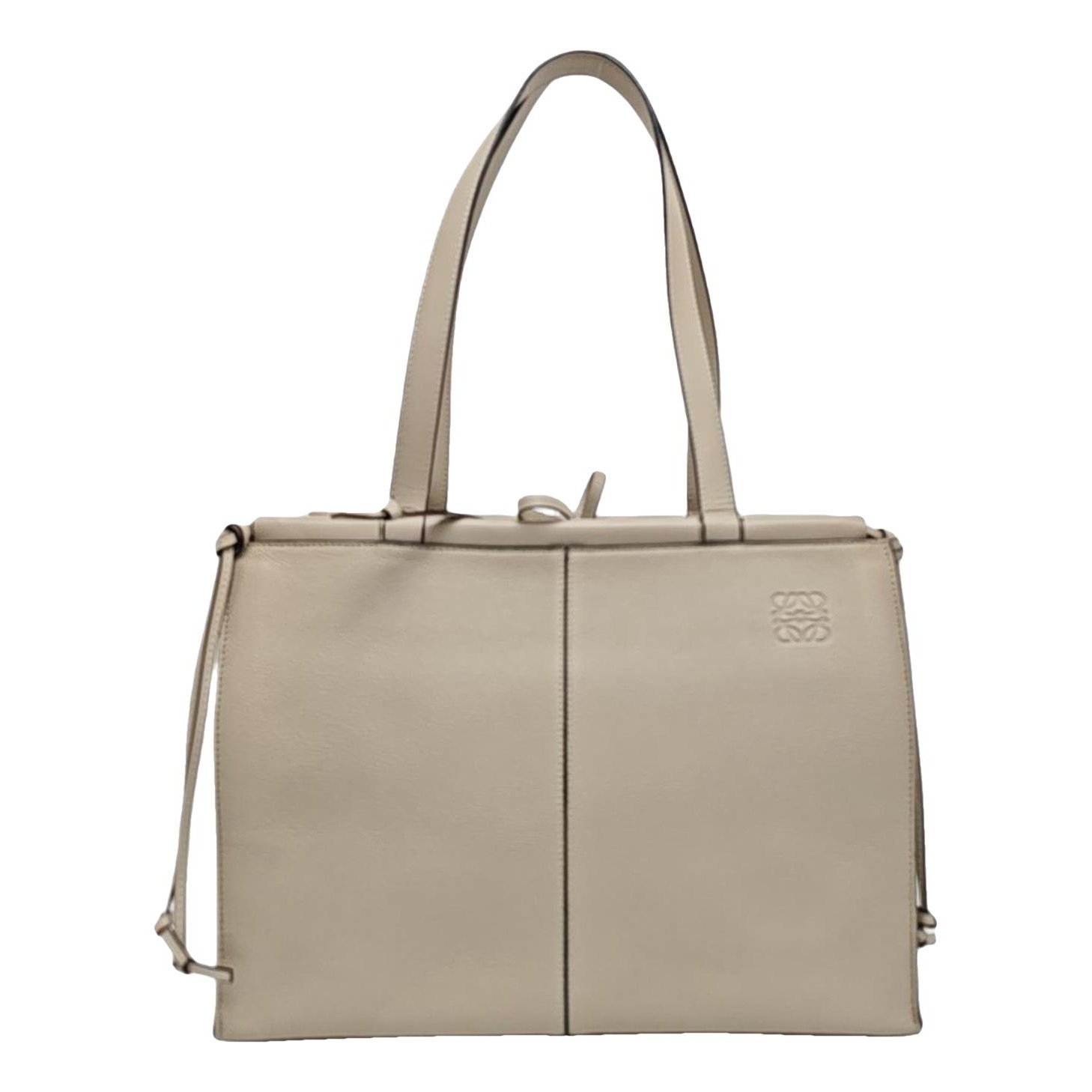 Cushion leather handbag